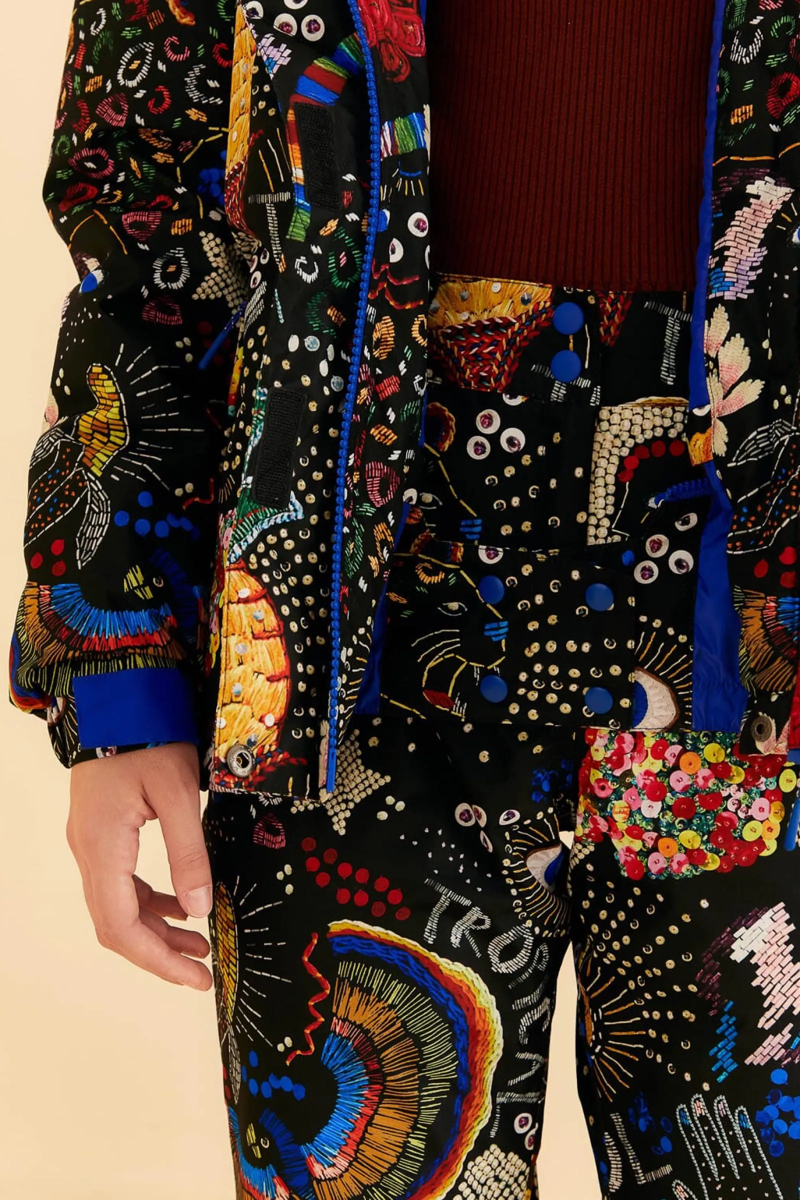 BLACK BOROGODO SKI JACKET