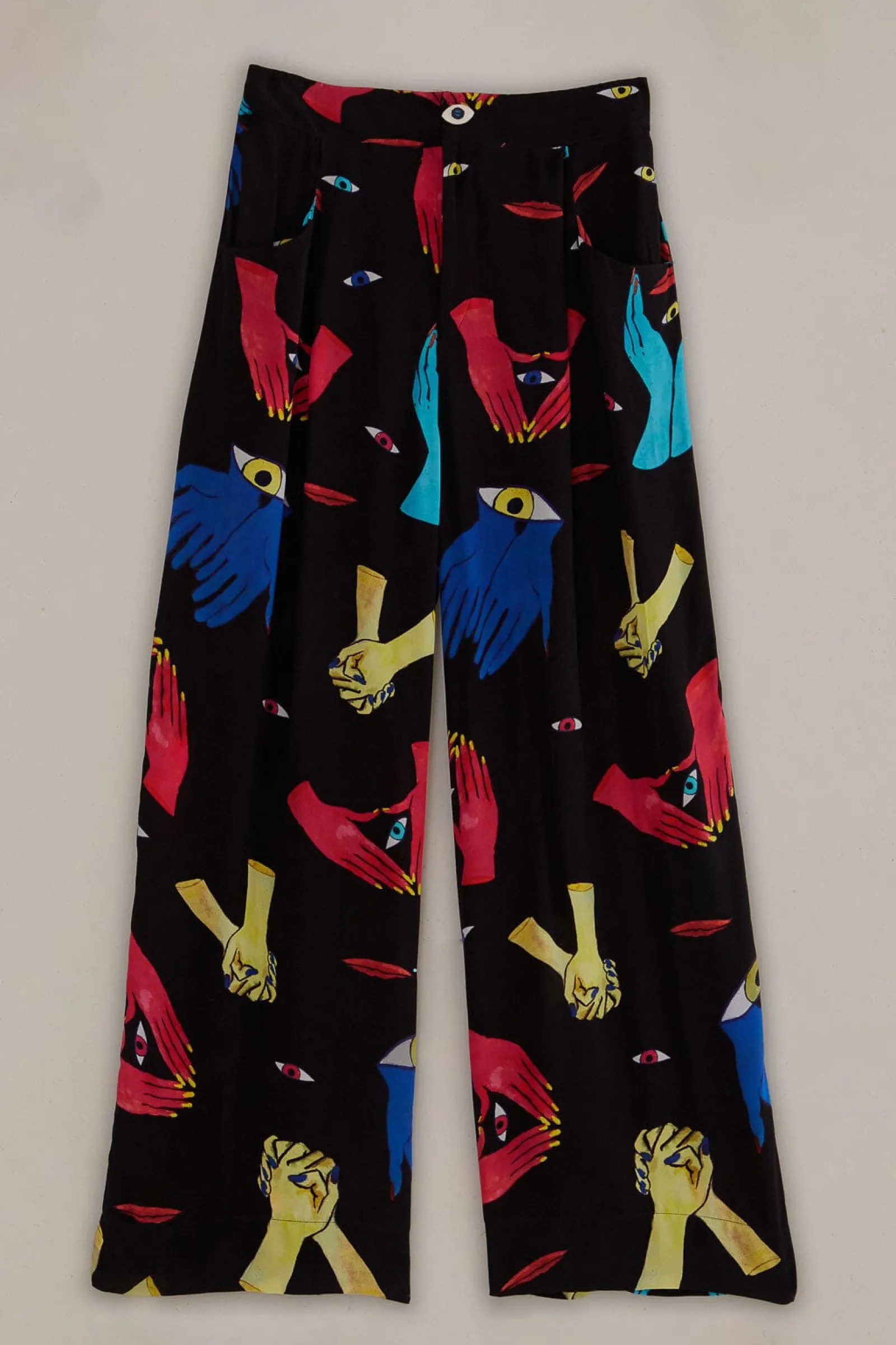 BLACK COLORFUL TOGETHER PANTS