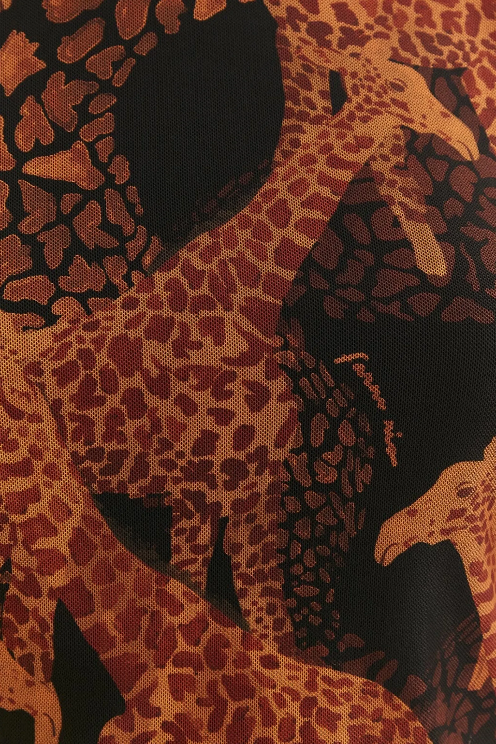 BLACK GIRAFFES TULLE BLOUSE