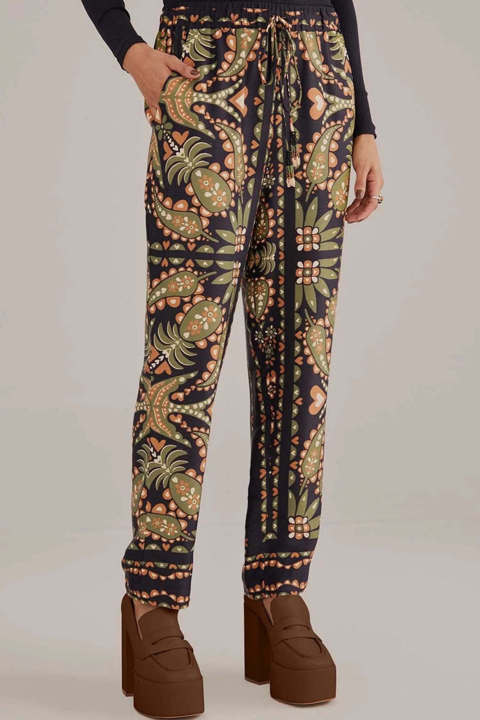 BLACK MARTINA SCARF PANTS