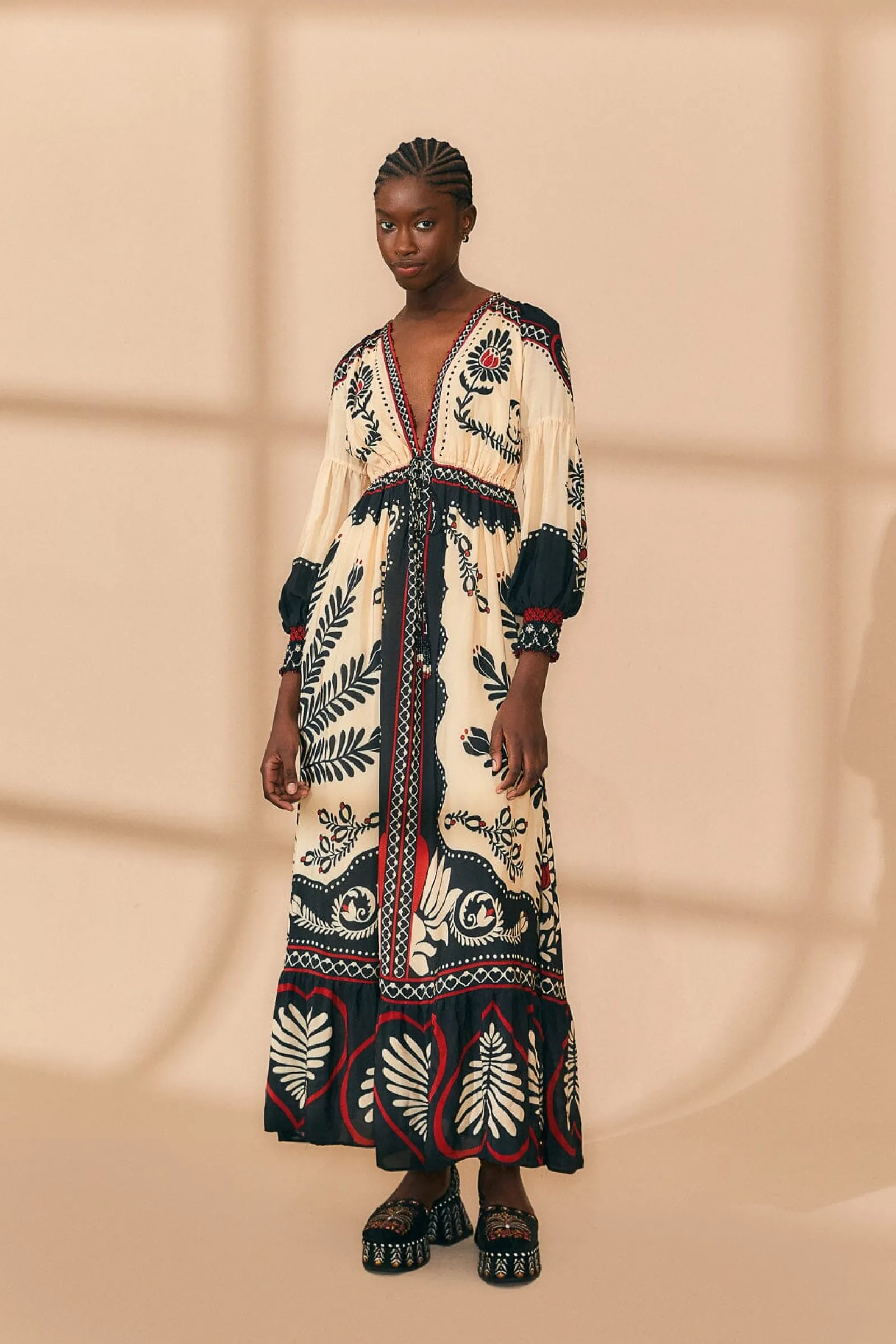  BLACK PASSION SCARF MAXI DRESS