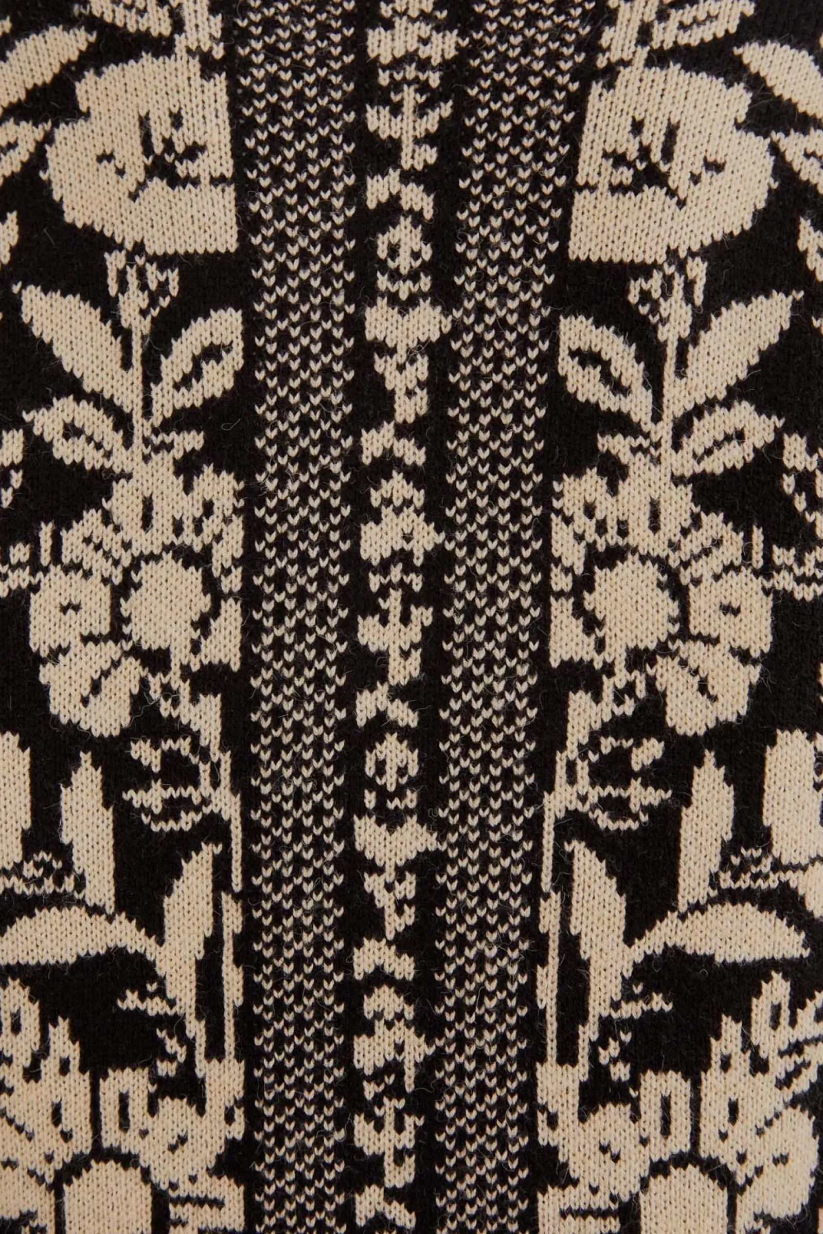 BLACK PINEAPPLE GARDEN MINI SWEATER DRESS