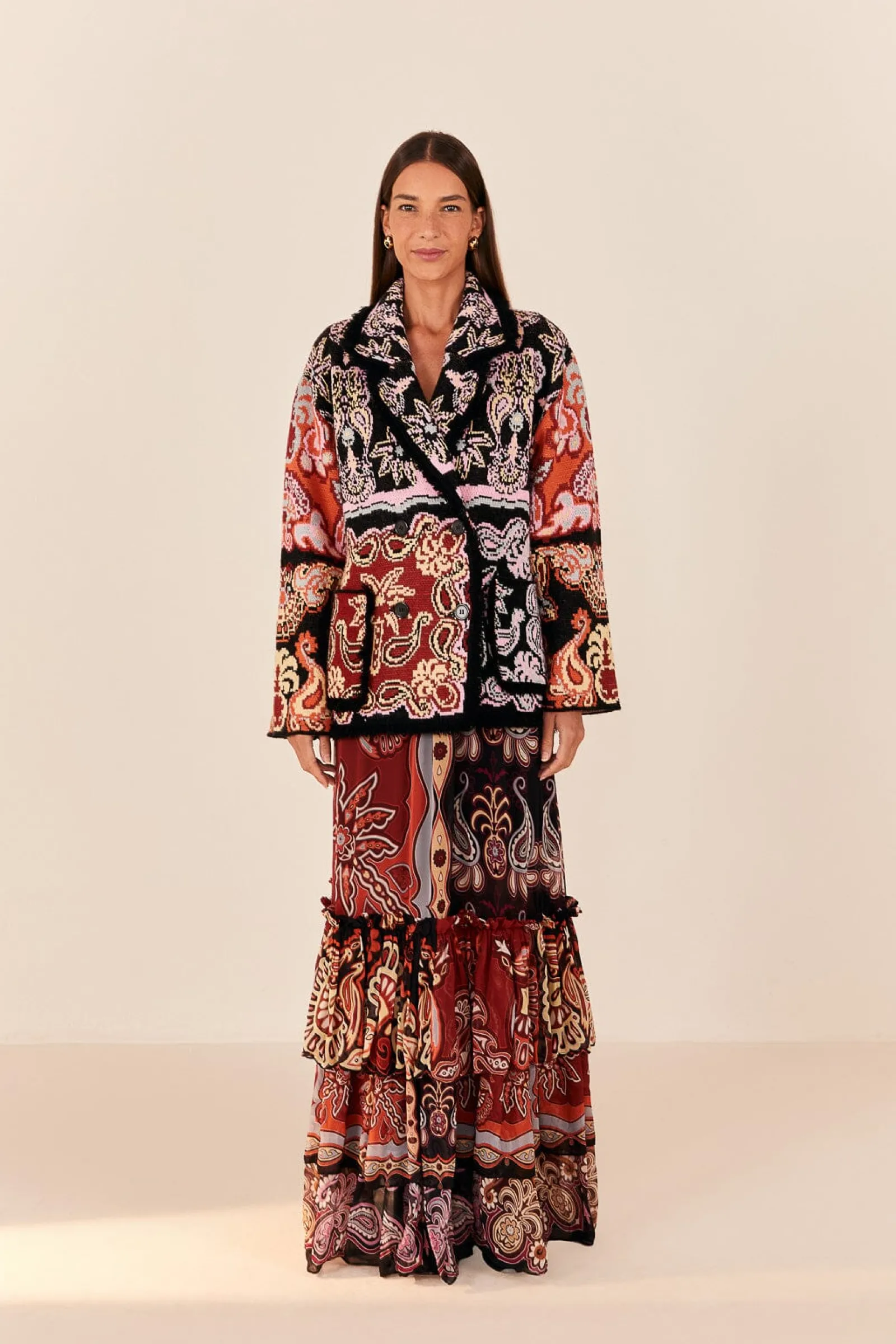 BLACK SWEET MERMAIDS KNIT BLAZER