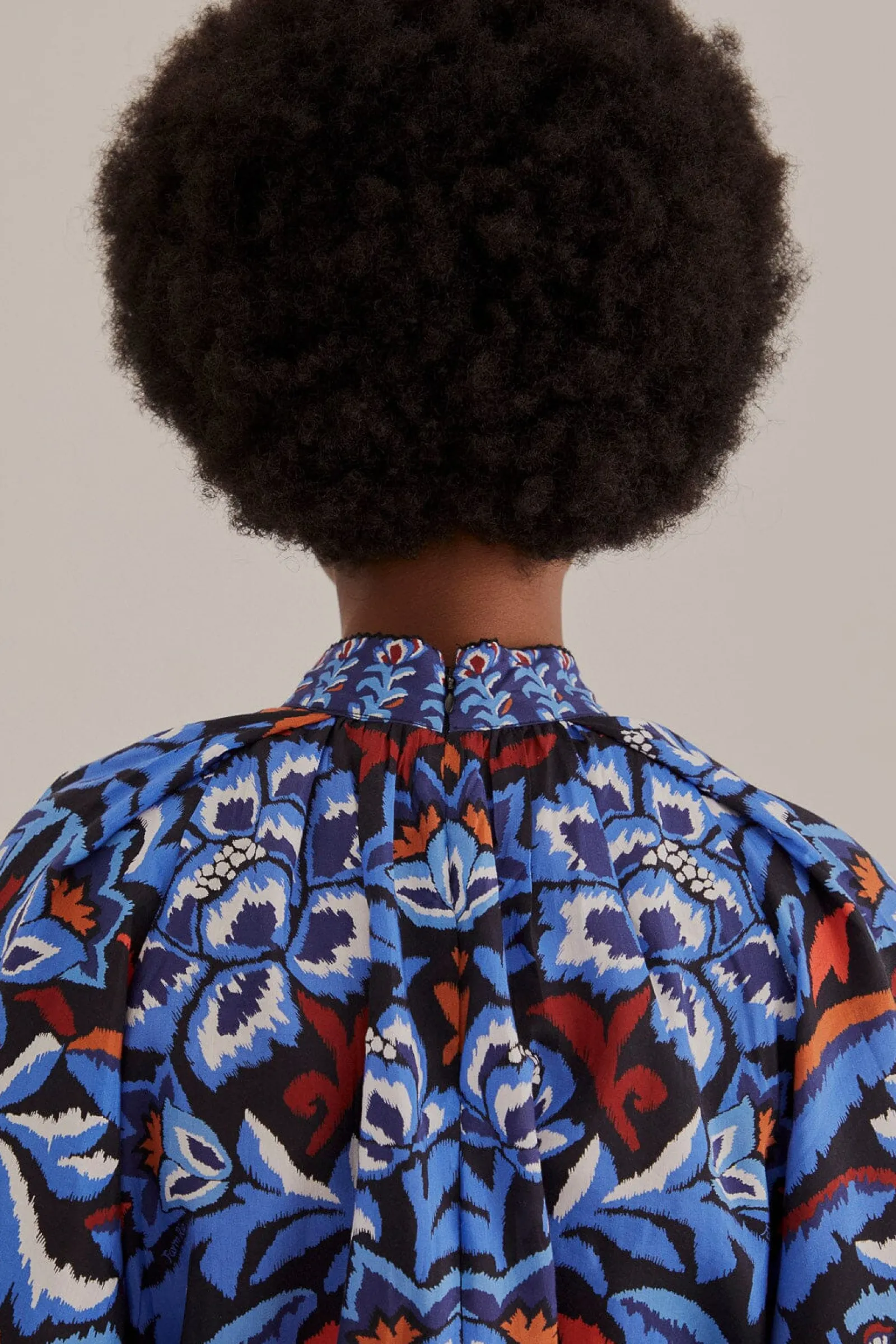 BLACK TOUCANS SCARF LONG SLEEVE MINI DRESS