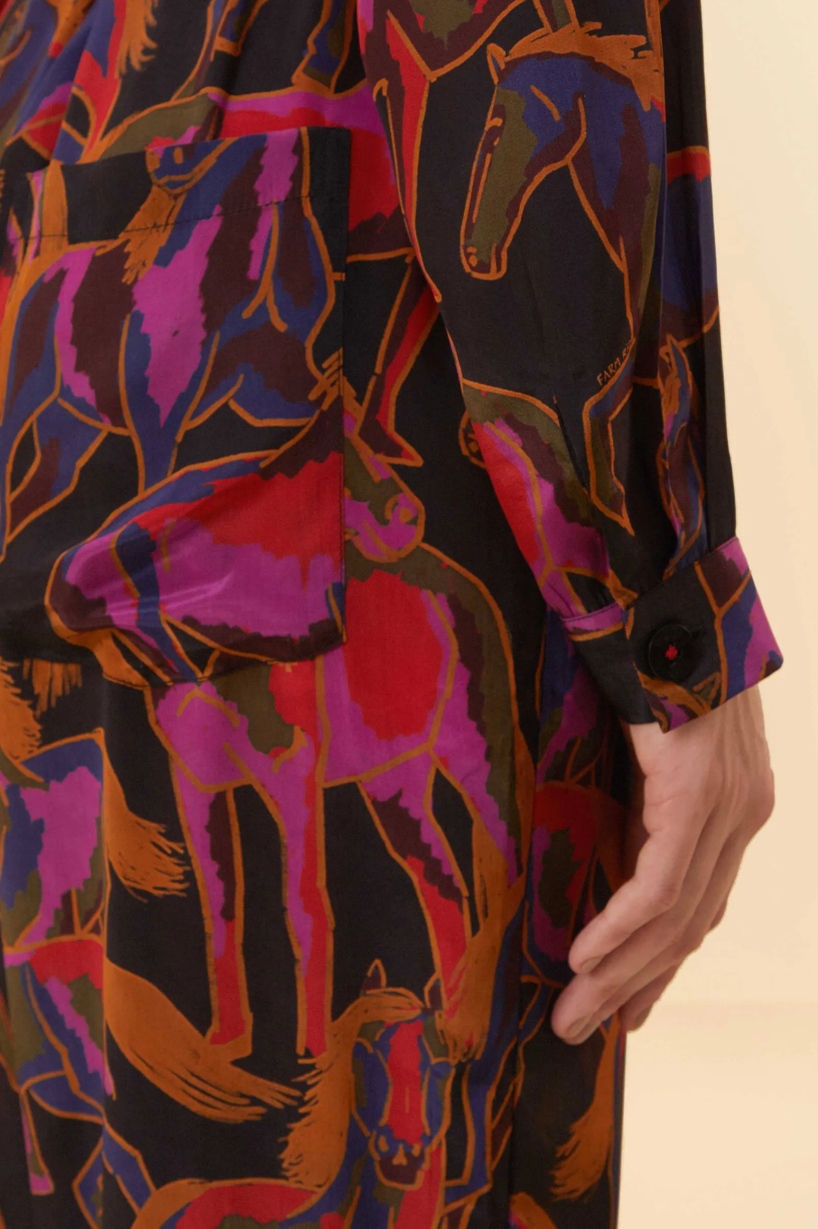 BLACK WILD HORSES JUMPSUIT