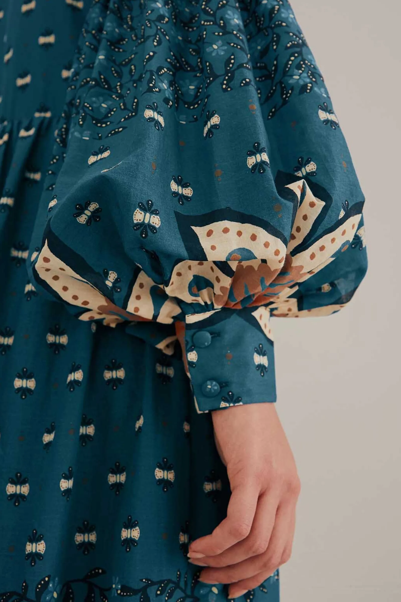 BLUE AINIKA CHILL MAXI SHIRTDRESS