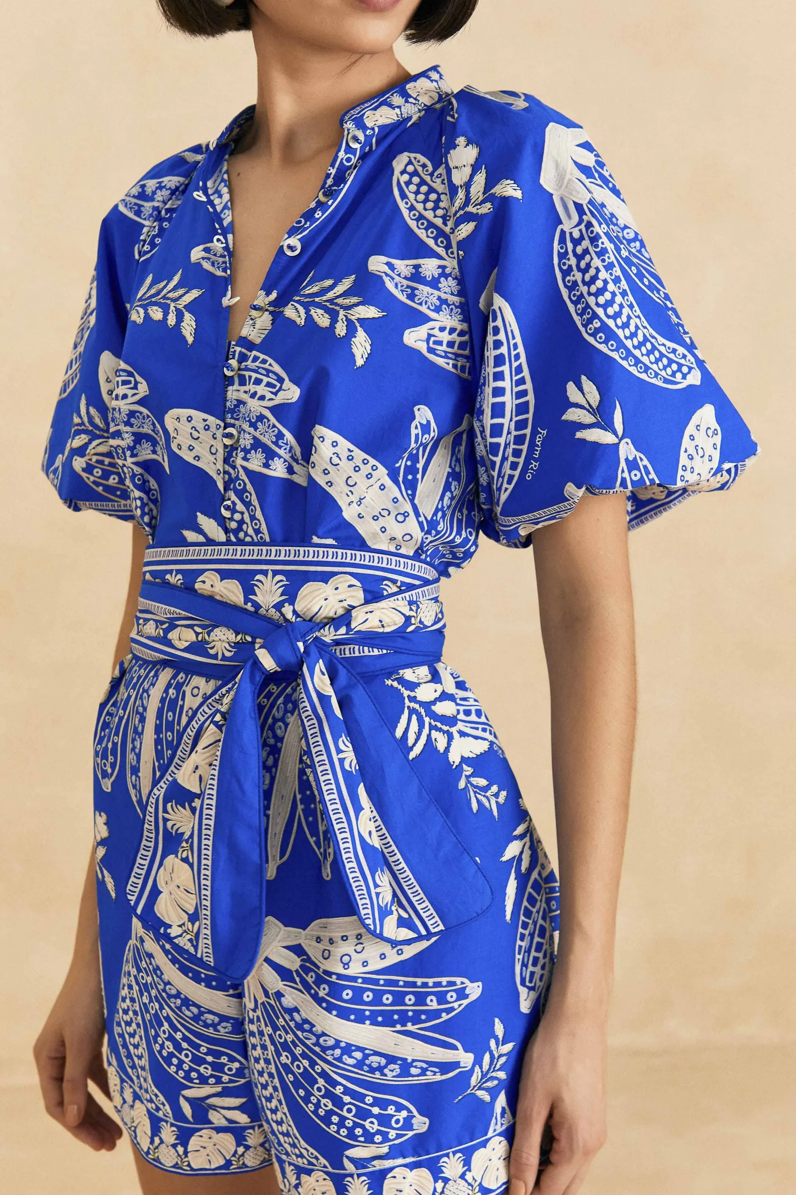 BLUE LACE BANANA ROMPER