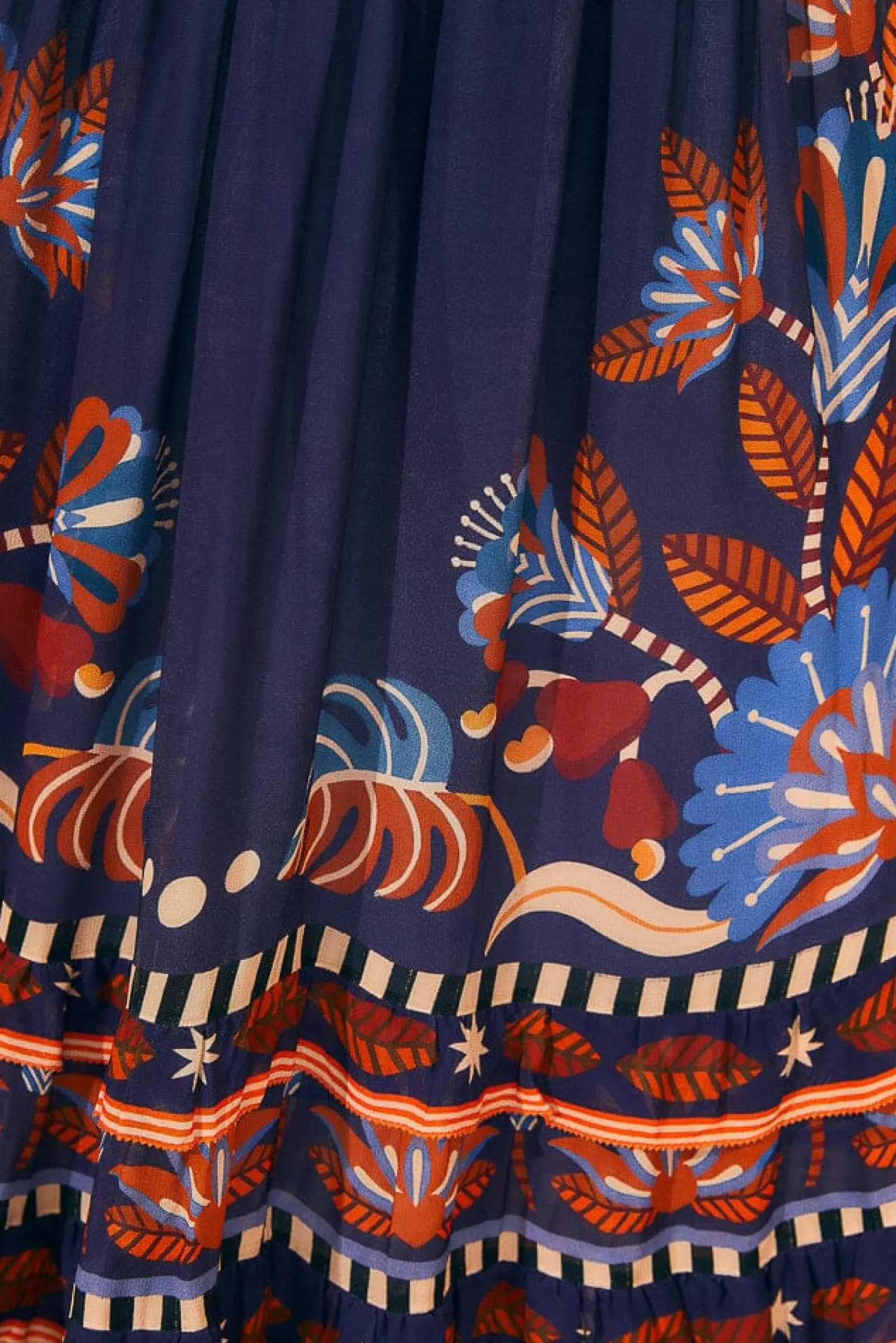 BLUE NATURE BEAUTY SHORT SLEEVE MAXI DRESS