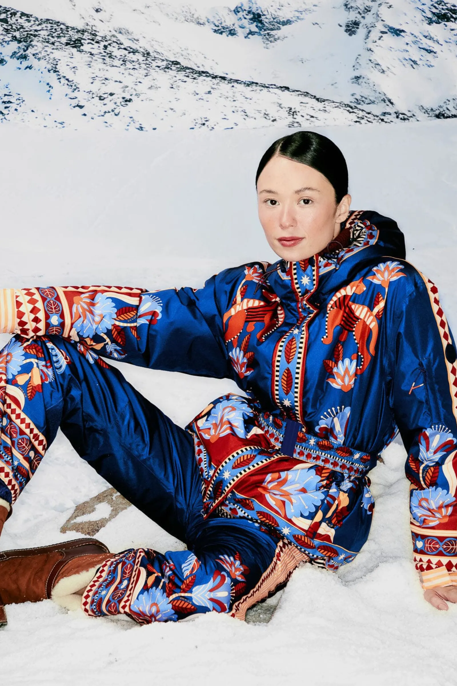 BLUE NATURE BEAUTY SKI JACKET