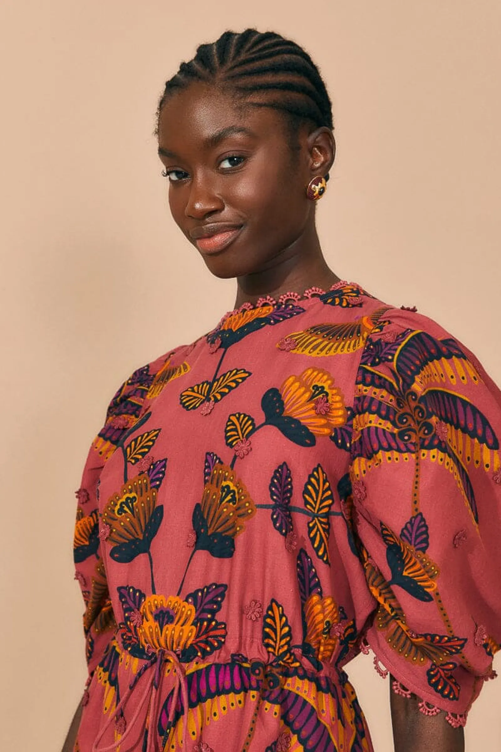 BLUSH LIVING BLOOM SHORT SLEEVE MINI DRESS