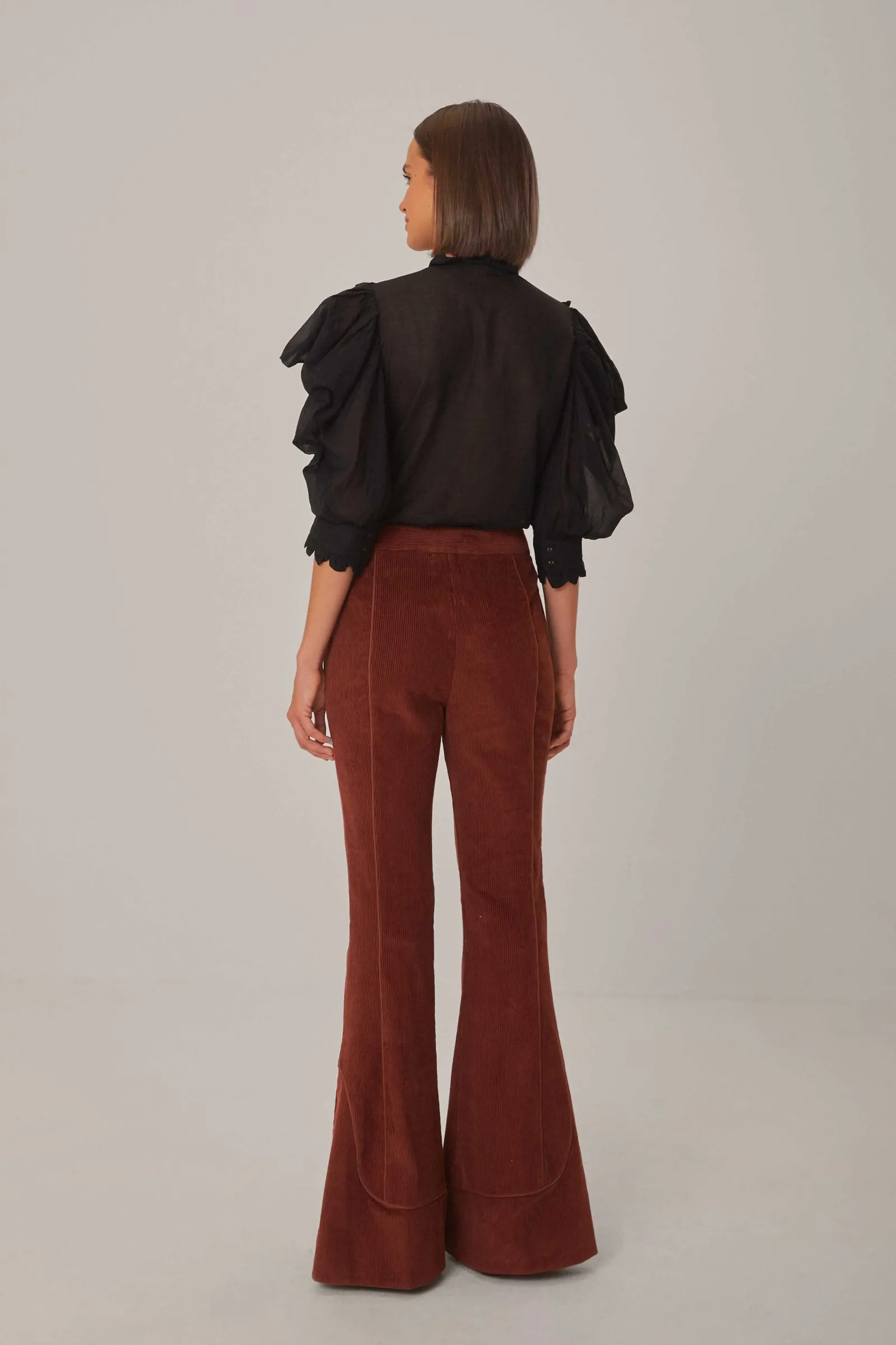BROWN FLARE PANTS