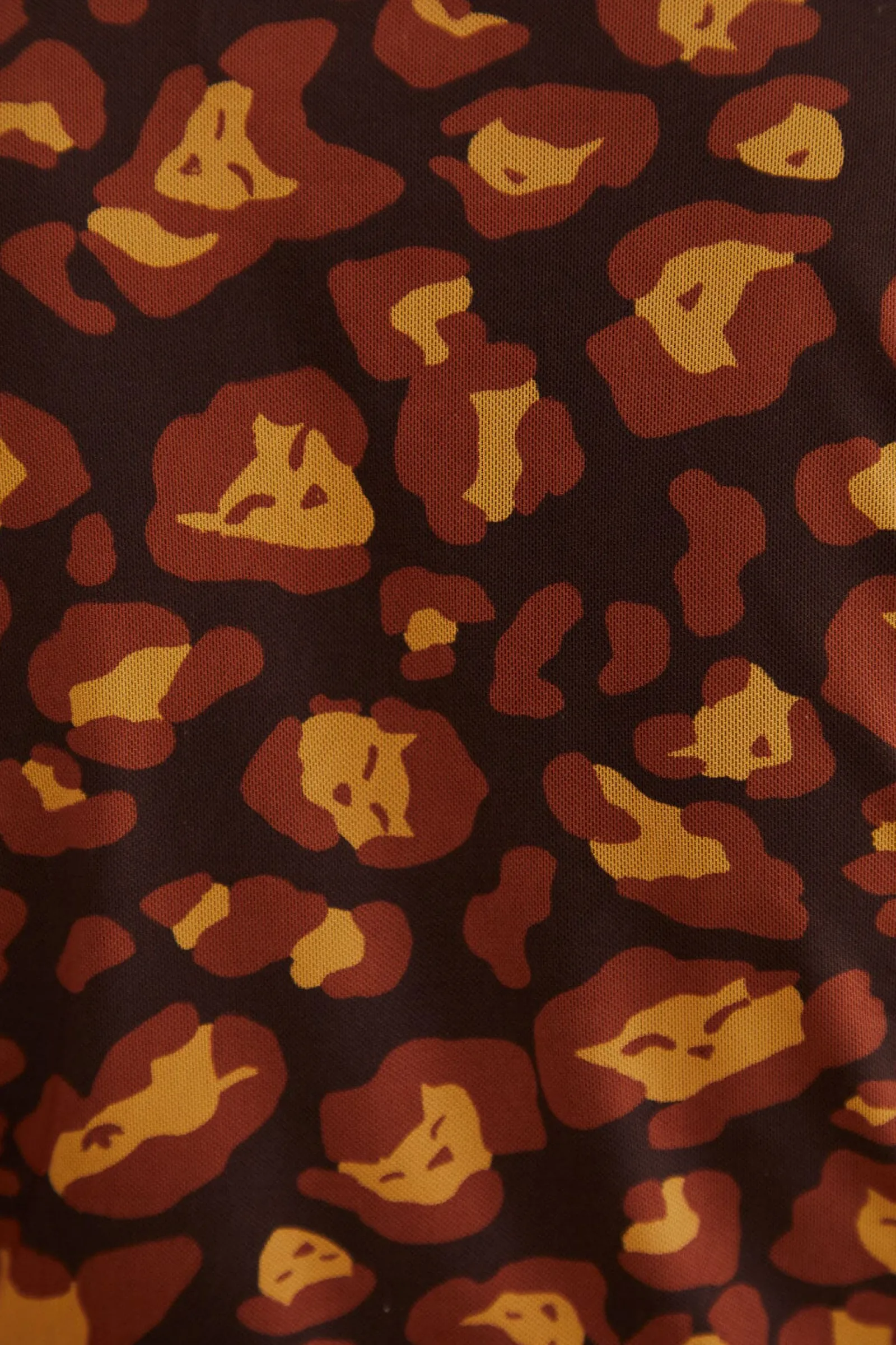 BROWN LEOPARD DESIRE TULLE BLOUSE