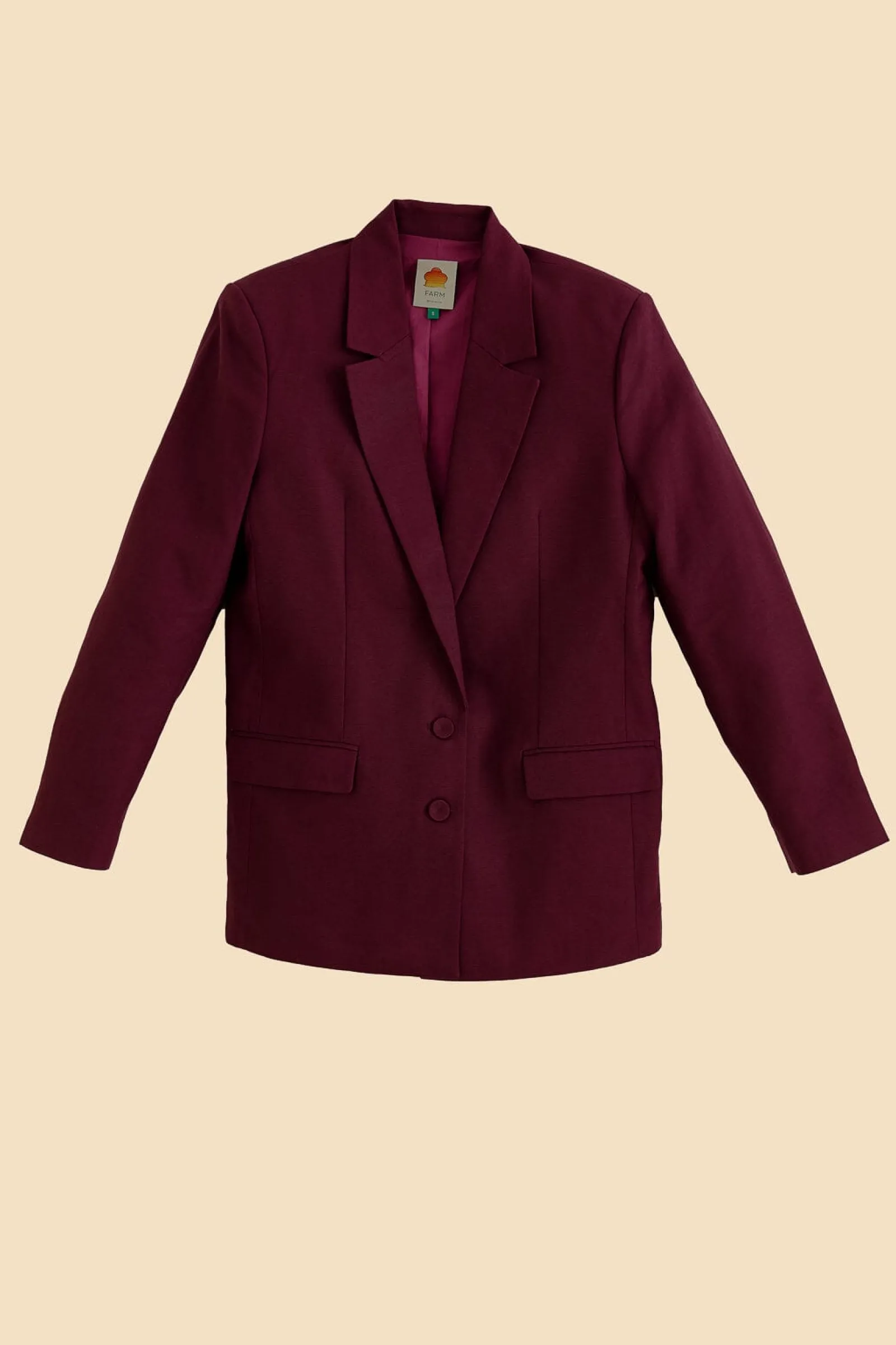 BURGUNDY STRAIGHT BLAZER