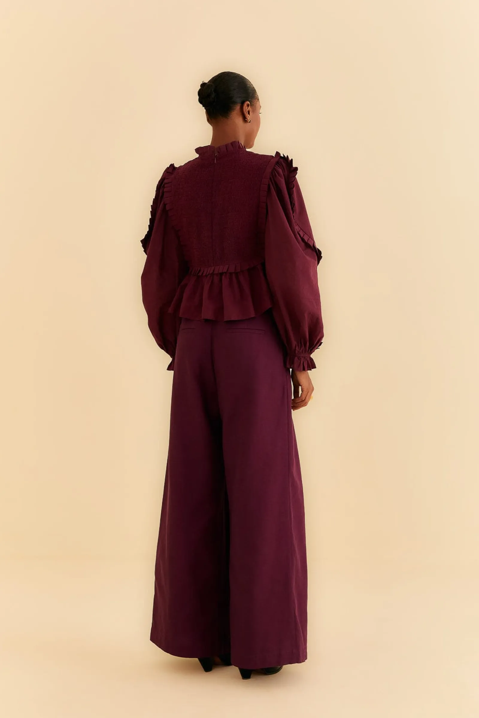 BURGUNDY TAILORED PANTS