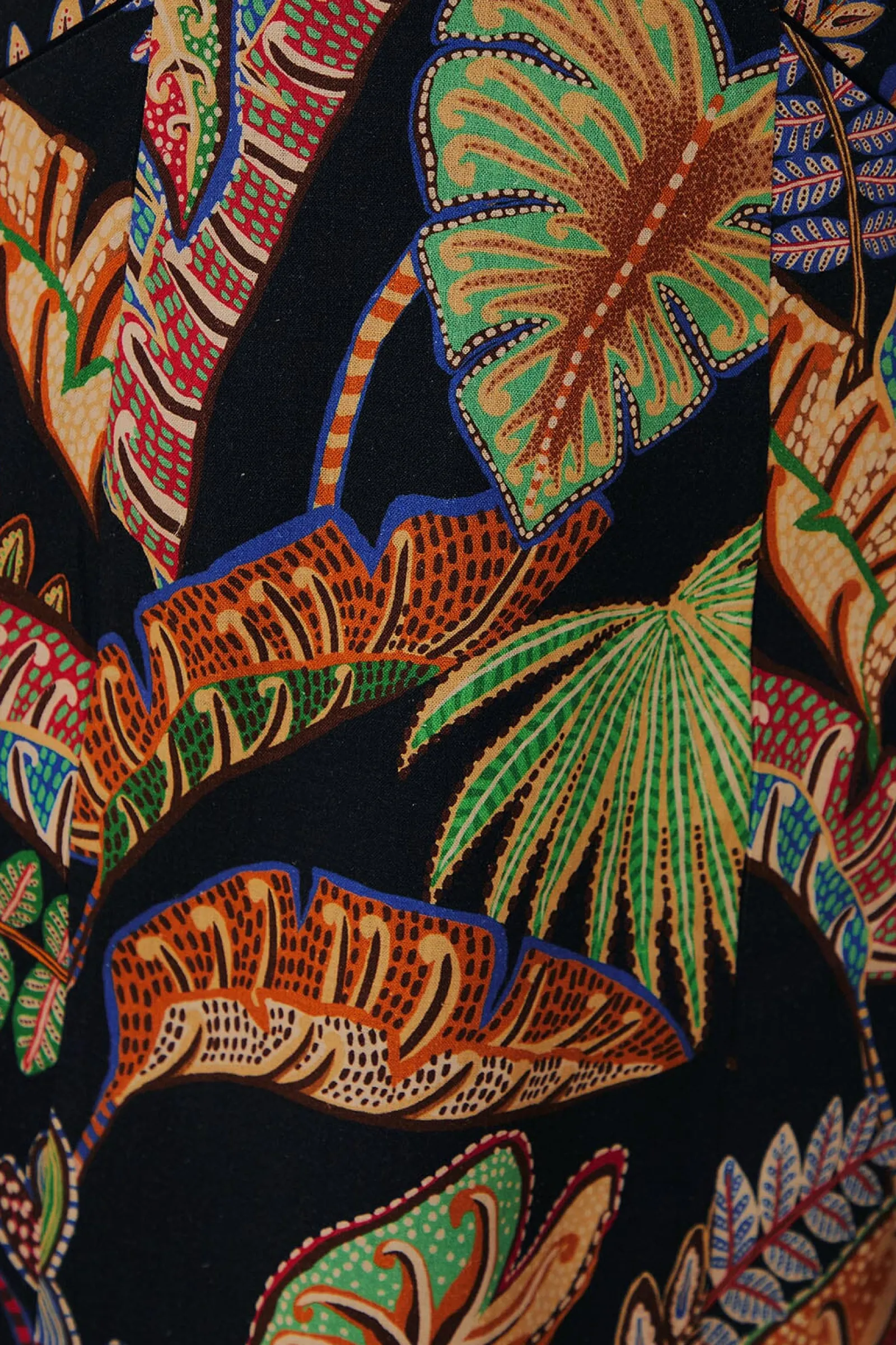 COOL FOLIAGE BLACK MINI DRESS