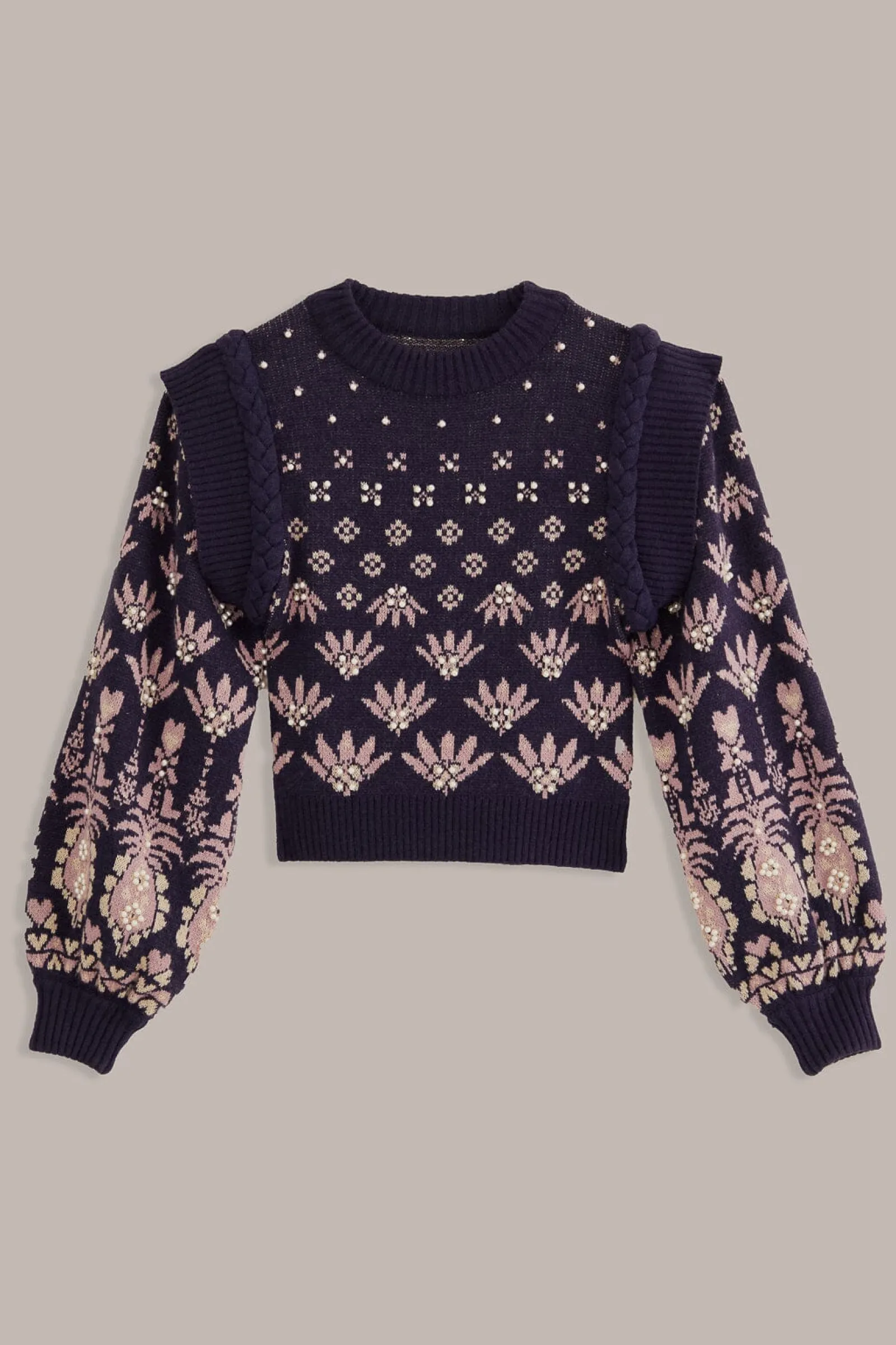 DARK BLUE AINIKA MARTINA KNIT SWEATER