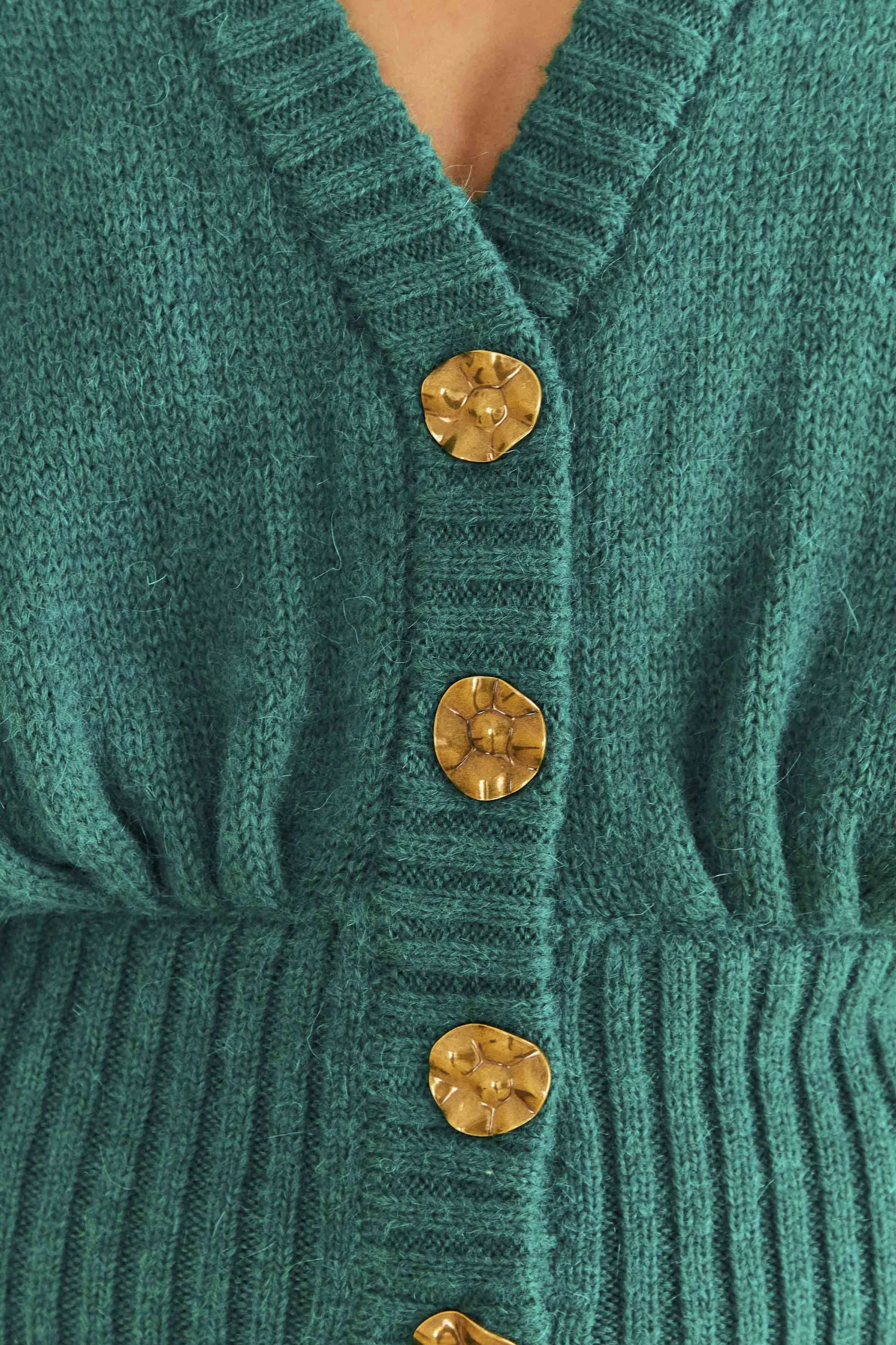 EMERALD BUBBLE KNIT CARDIGAN
