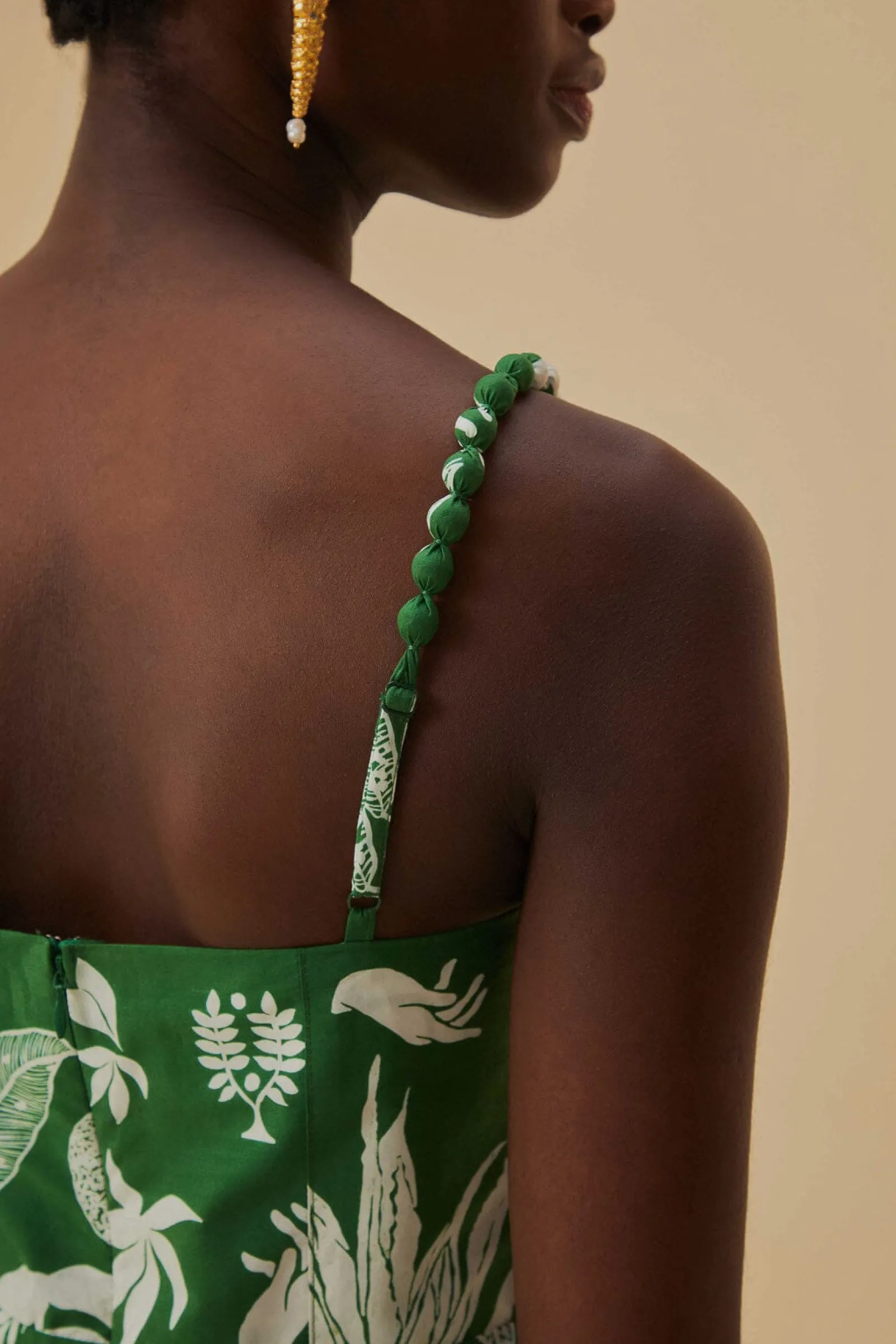 FOREST SOUL MIX MIDI DRESS