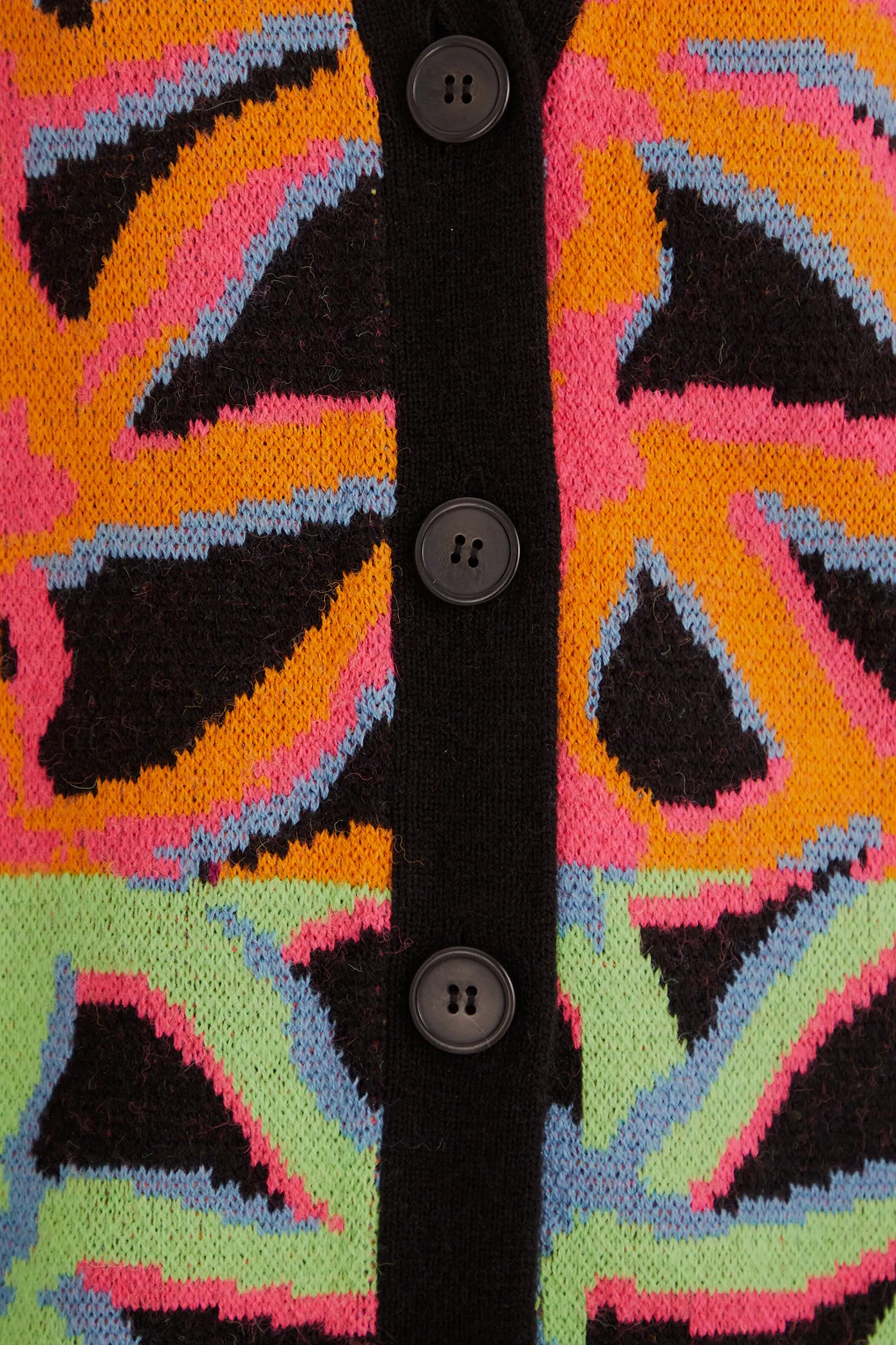 GARDEN PLAID KNIT CARDIGAN