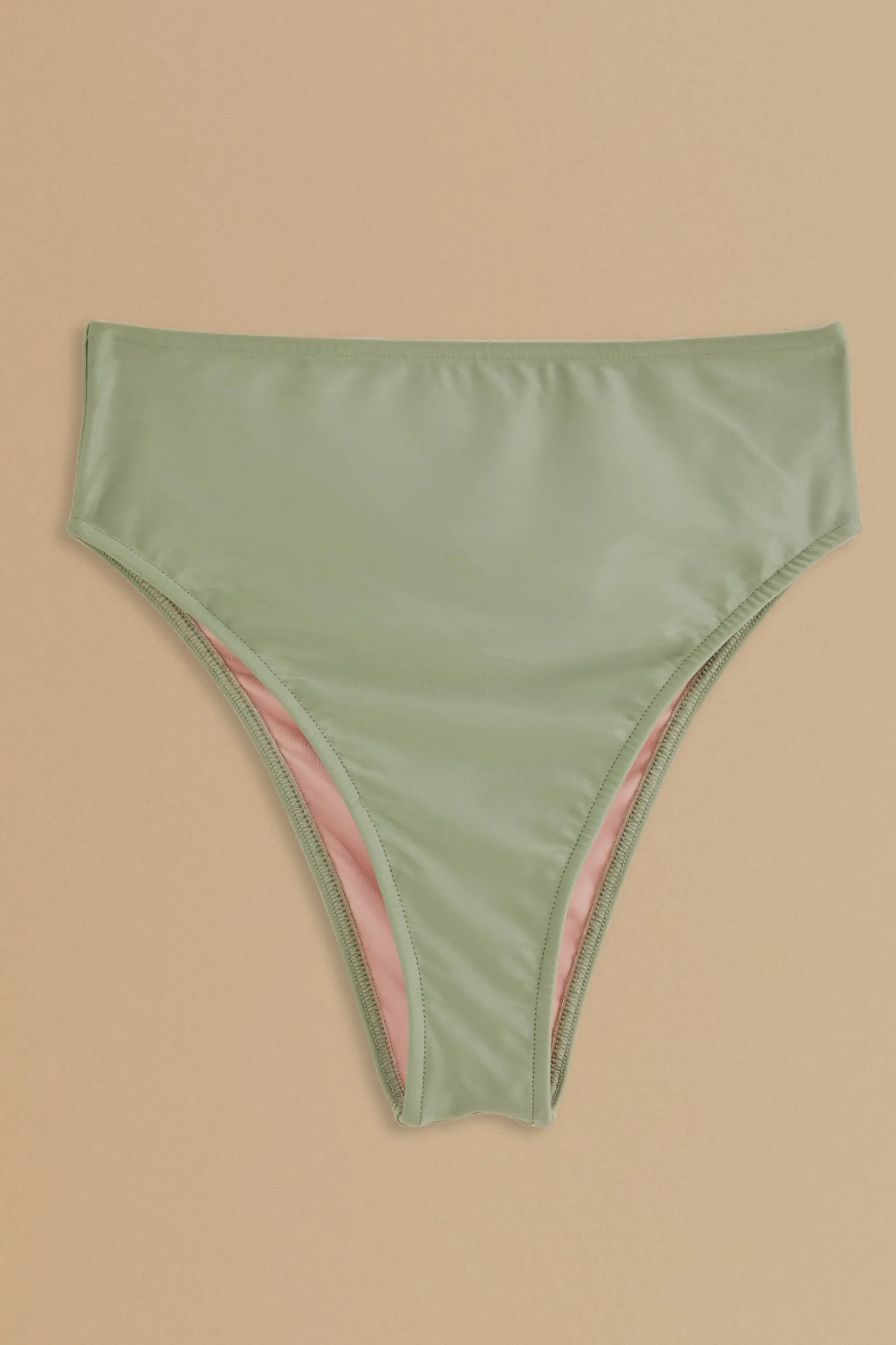 GREEN HIGH WAISTED BIKINI BOTTOM