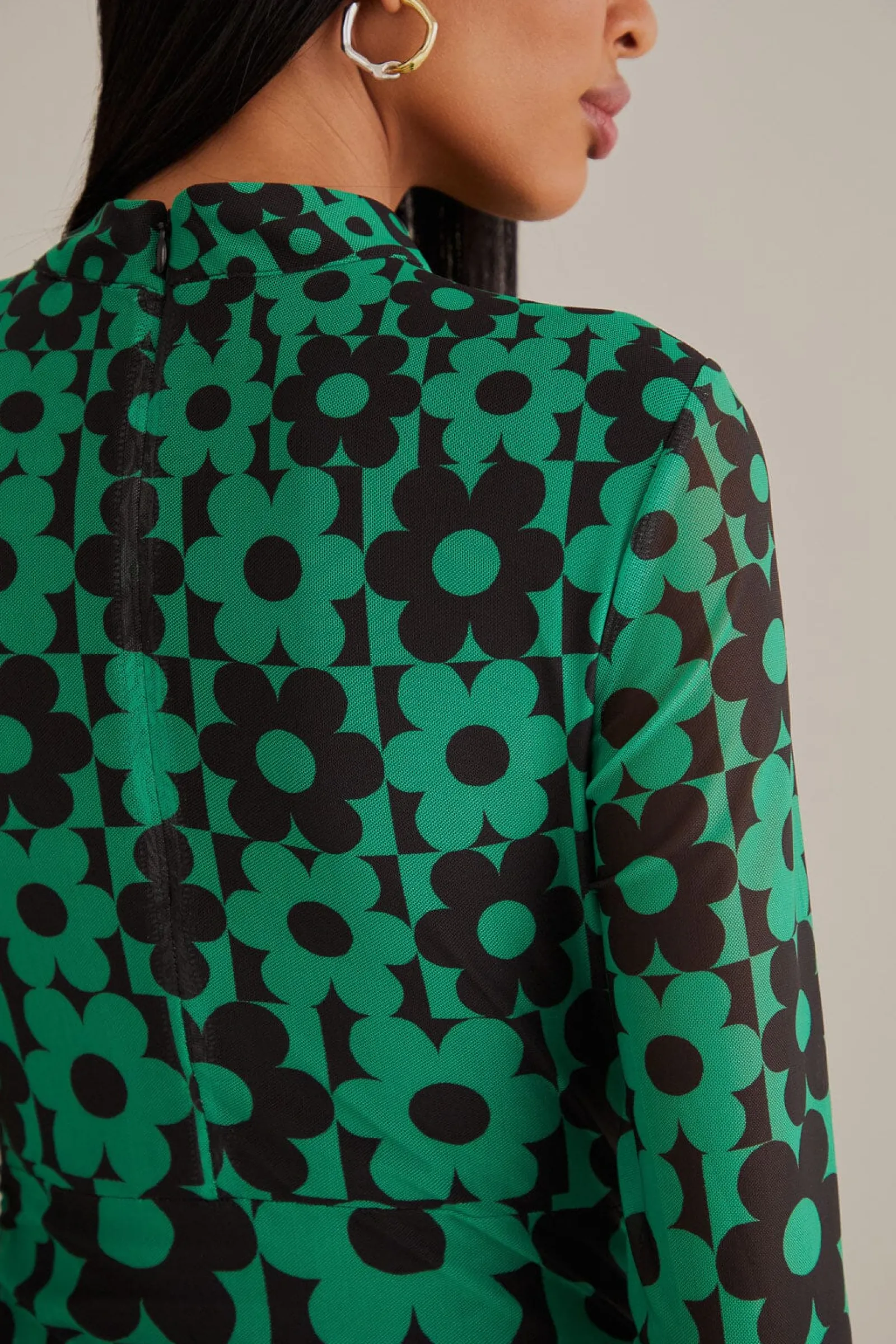 GREEN LOVEDAISY TULLE MIDI DRESS