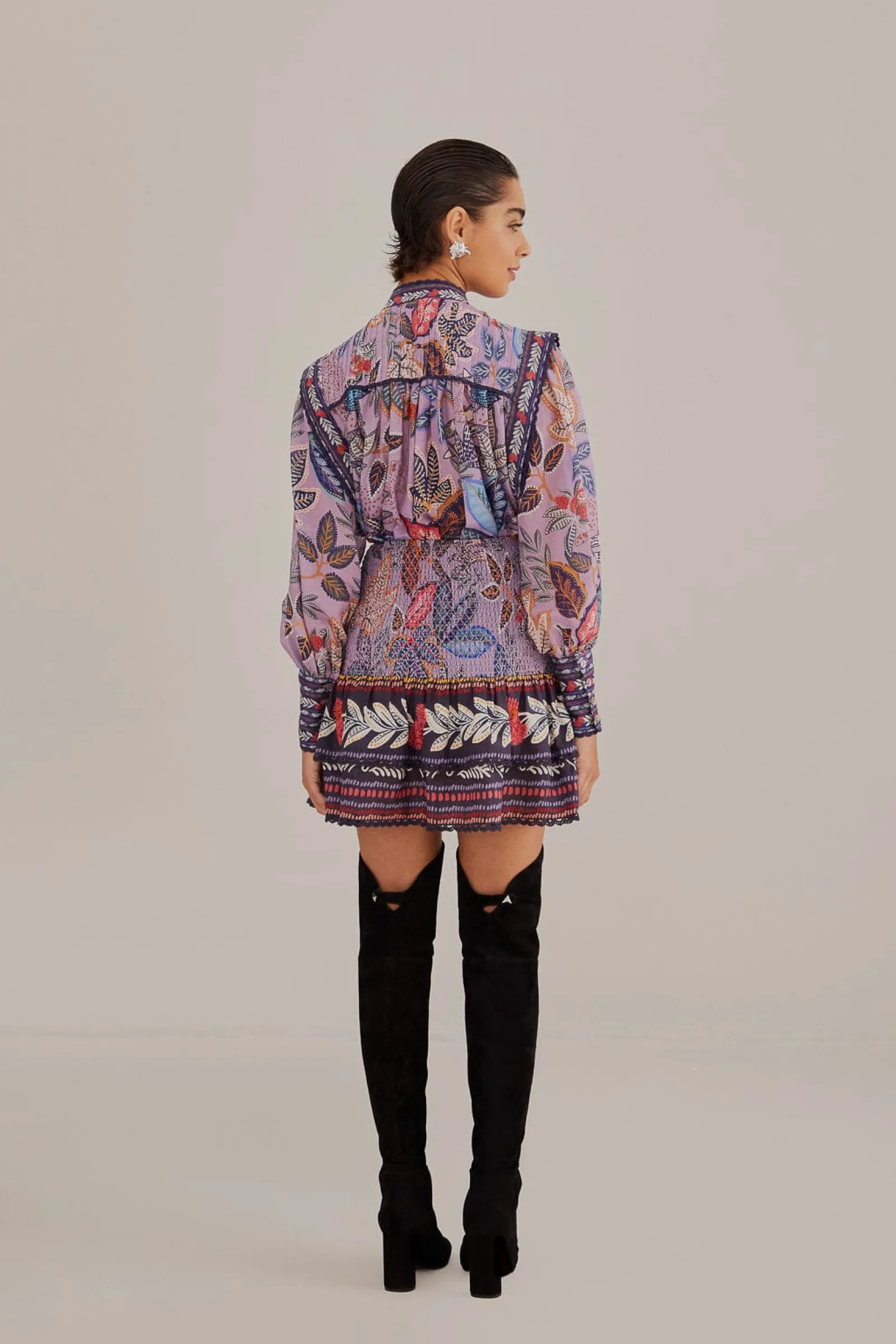 LAVENDER WILD NIGHT MINI SKIRT