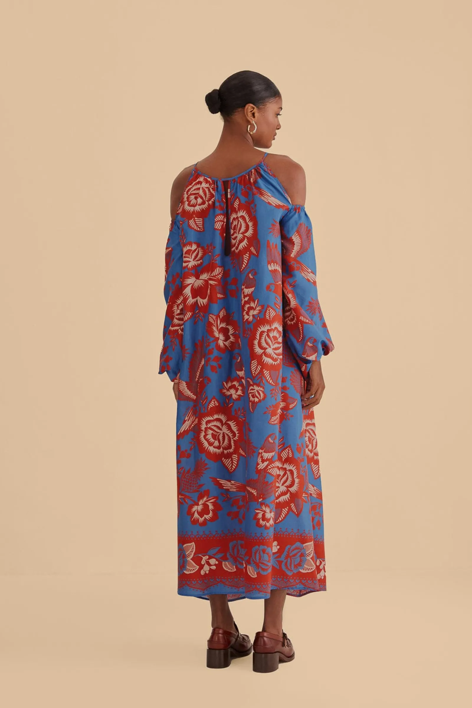 LIGHT BLUE LACE GARDEN MAXI DRESS