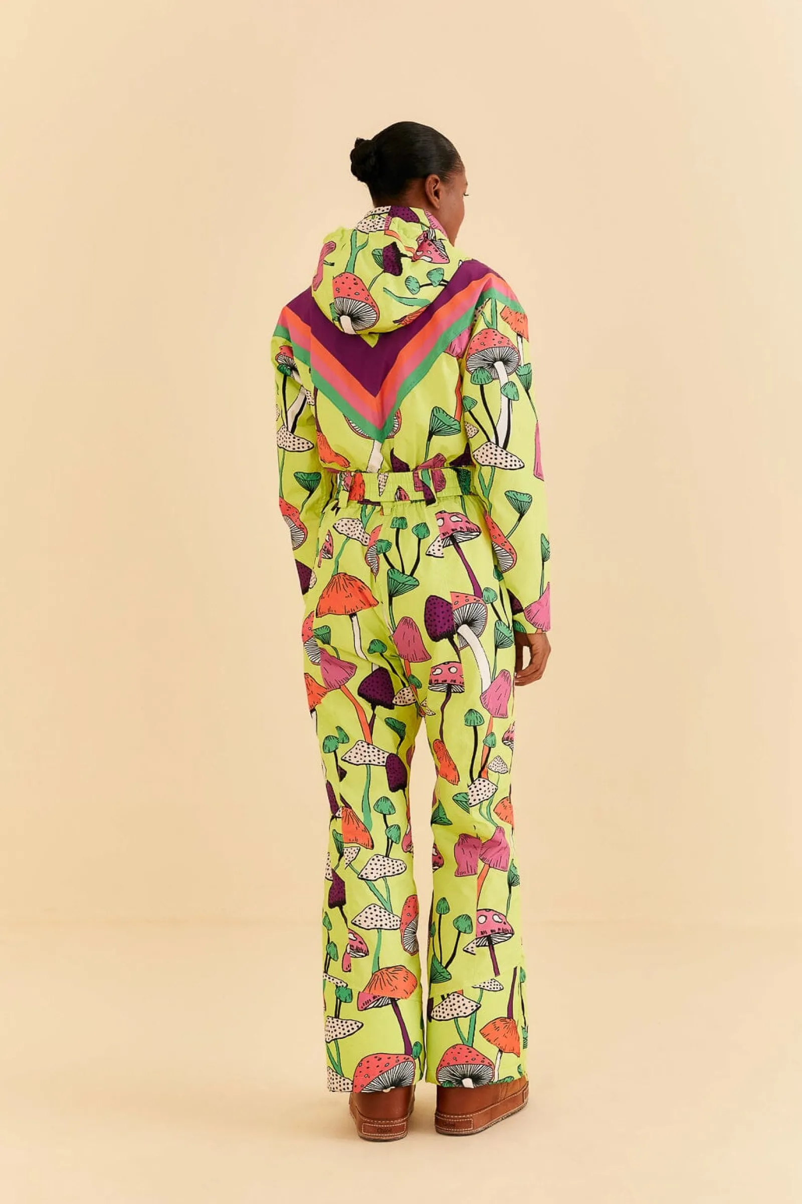 LIME GREEN NEW MUSHROOM SKI JUMPSUIT
