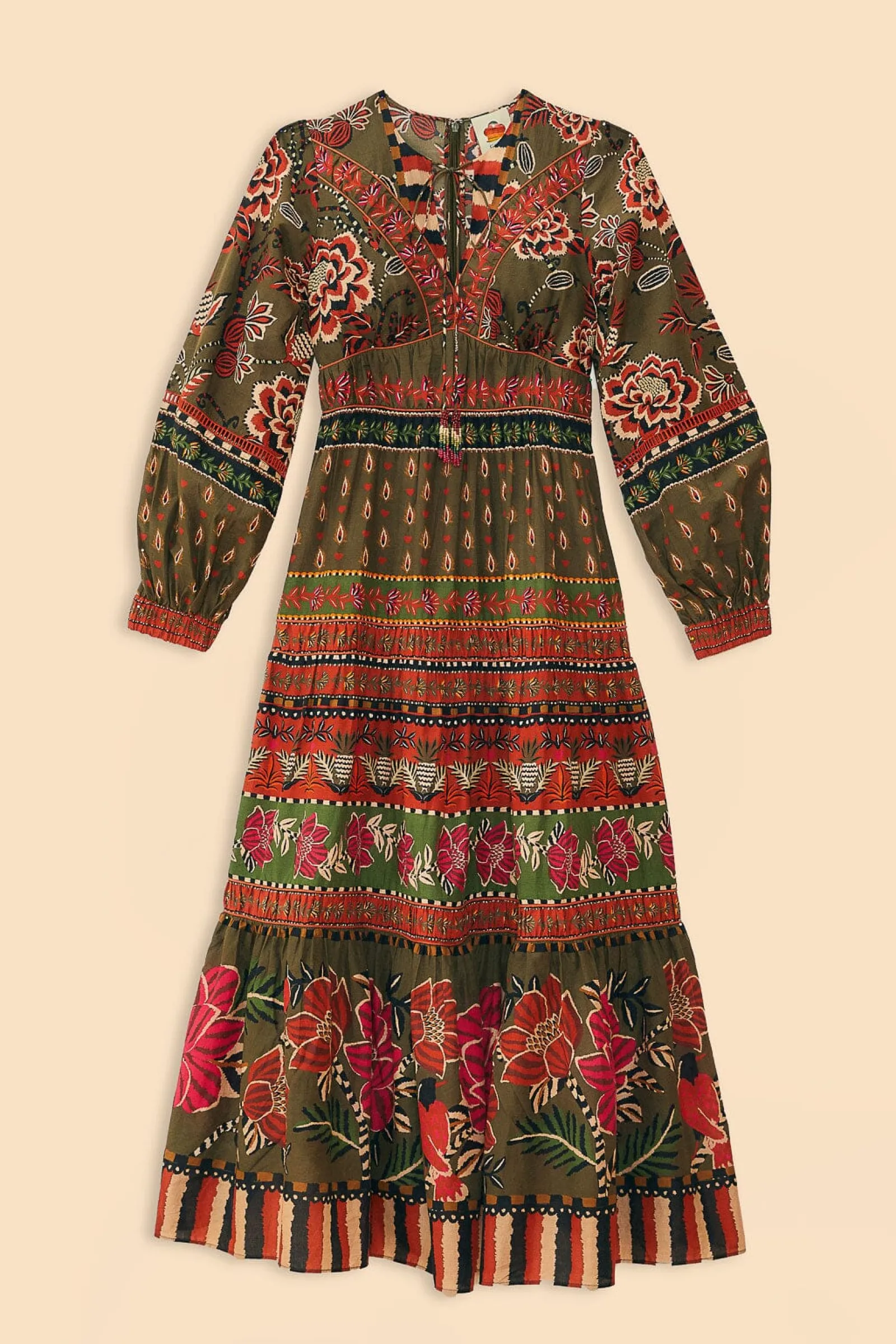  MULTICOLOR AINIKA FLORAL GARDEN MAXI DRESS