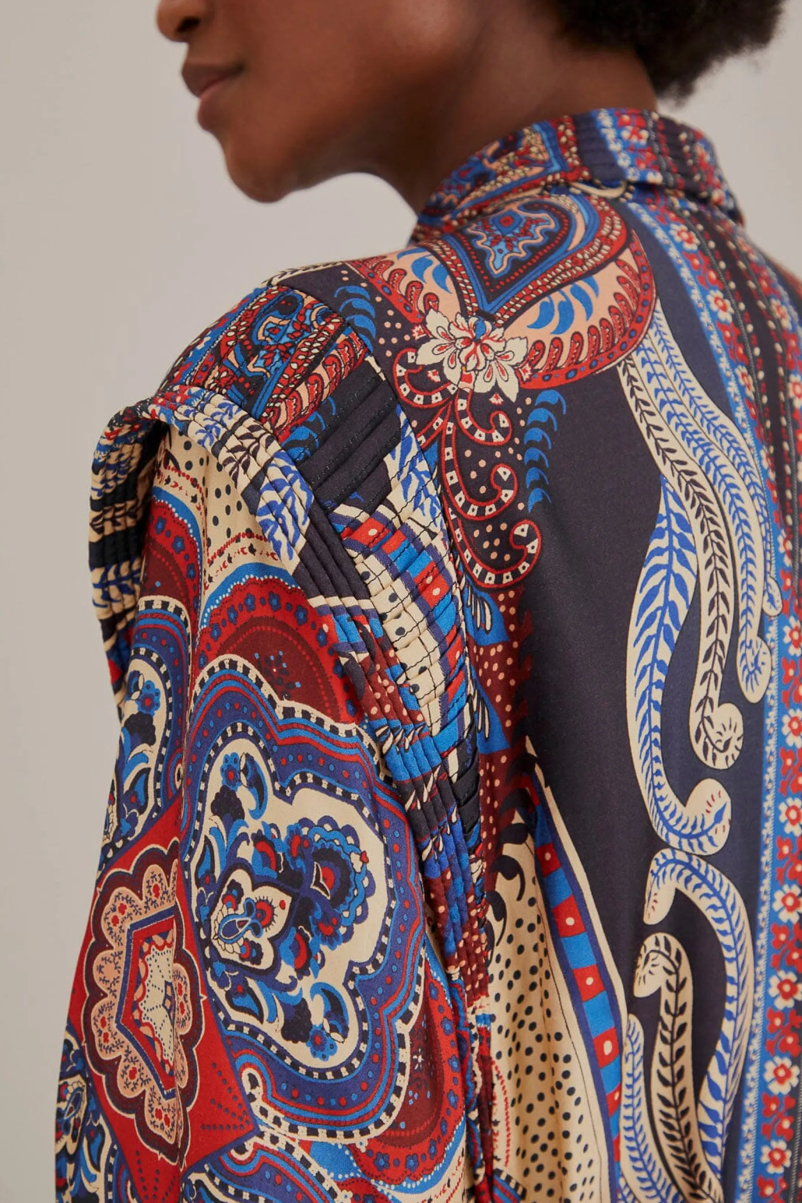 MULTICOLOR ENERGY SCARF CUT-OUT MAXI DRESS