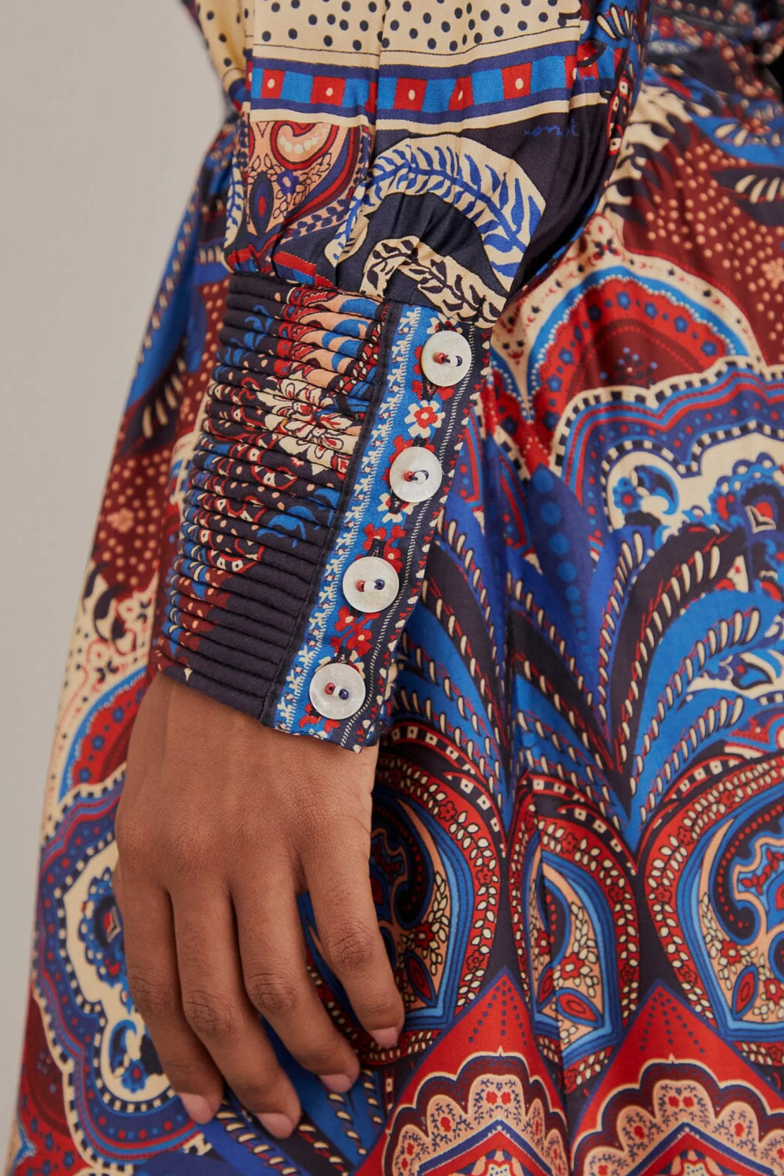 MULTICOLOR ENERGY SCARF CUT-OUT MAXI DRESS