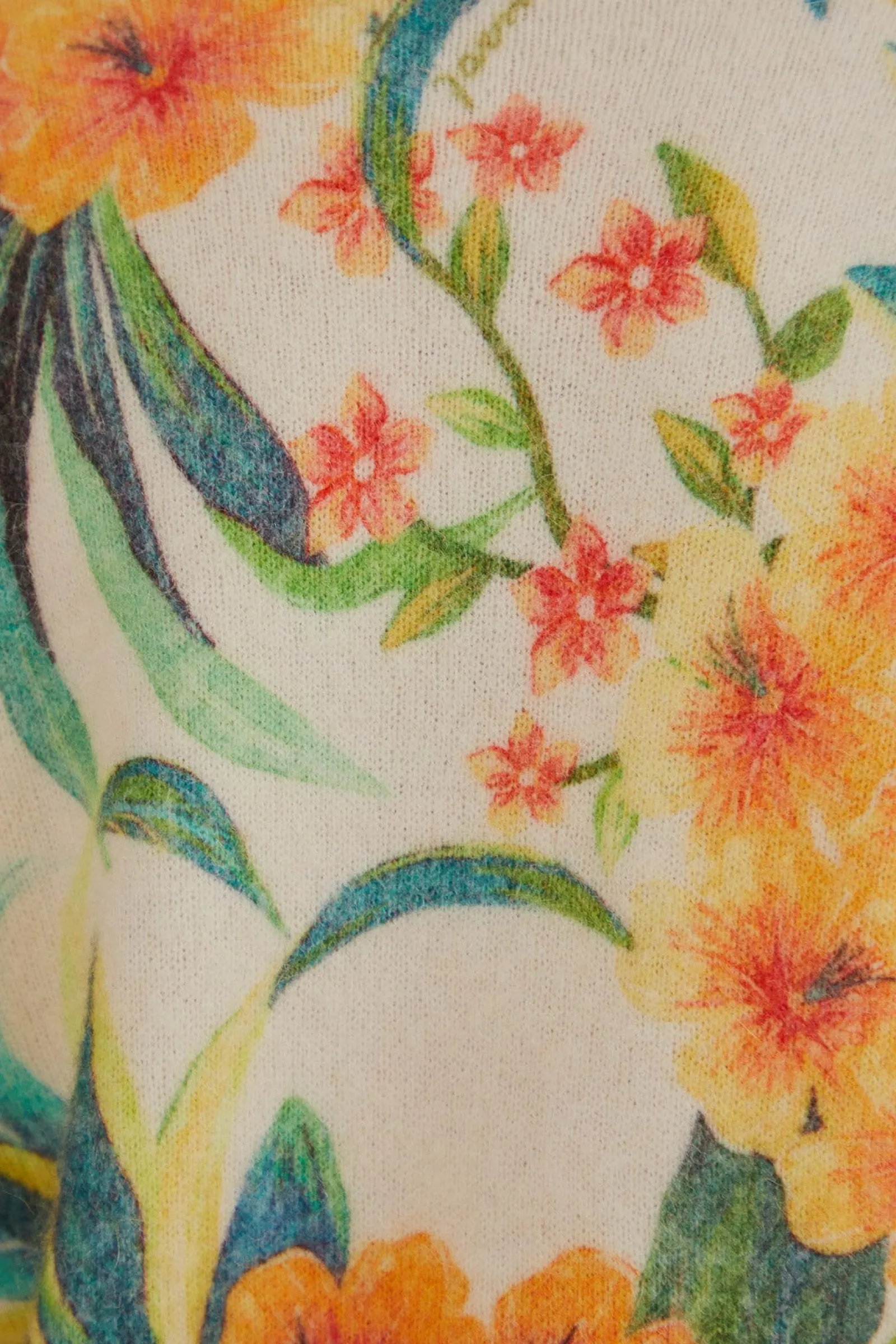 OFF-WHITE PINEAPPLE BLOOM KNIT CARDIGAN