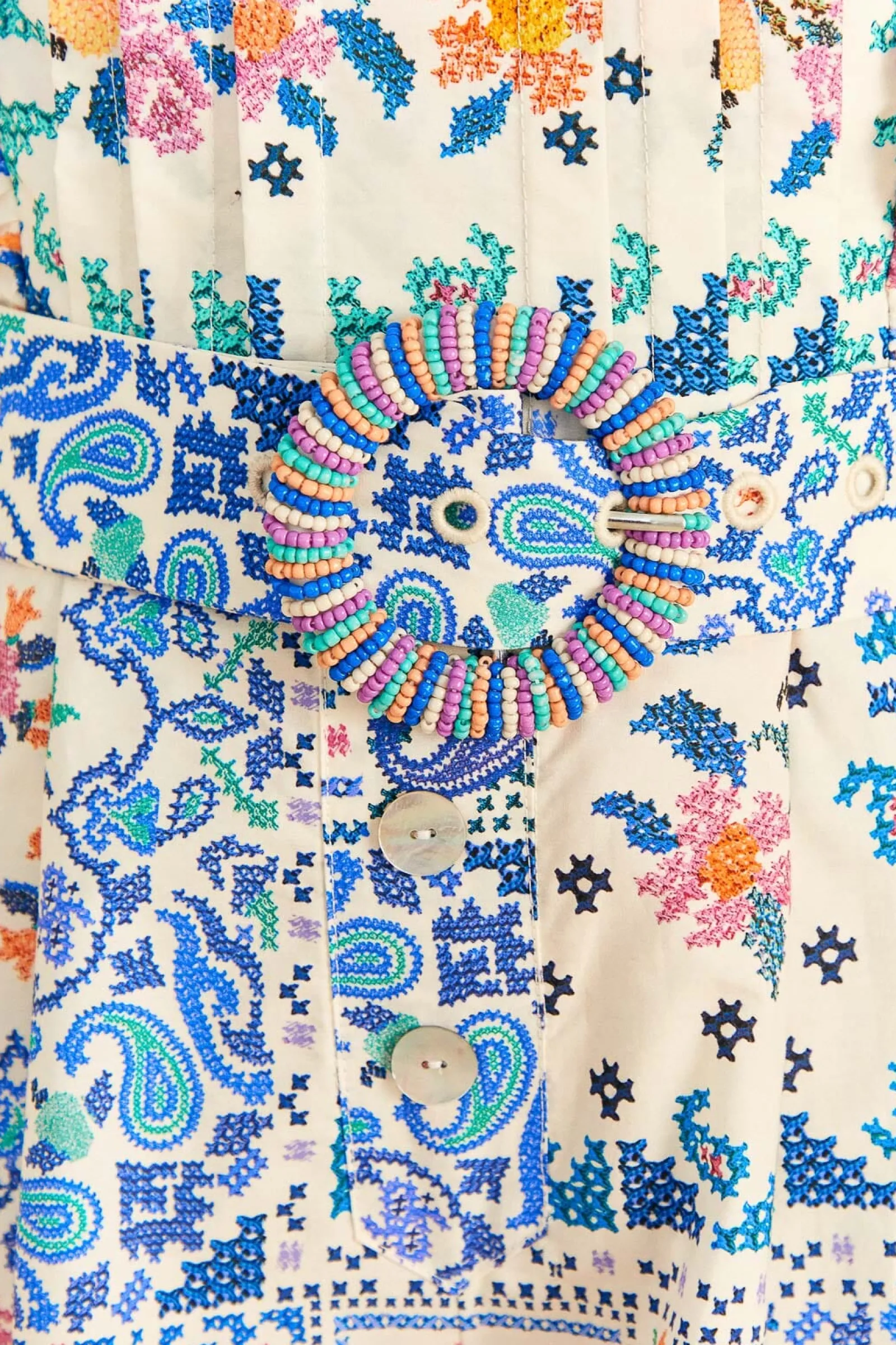 OFF-WHITE ROMANTIC BANDANAS ORGANIC COTTON ROMPER