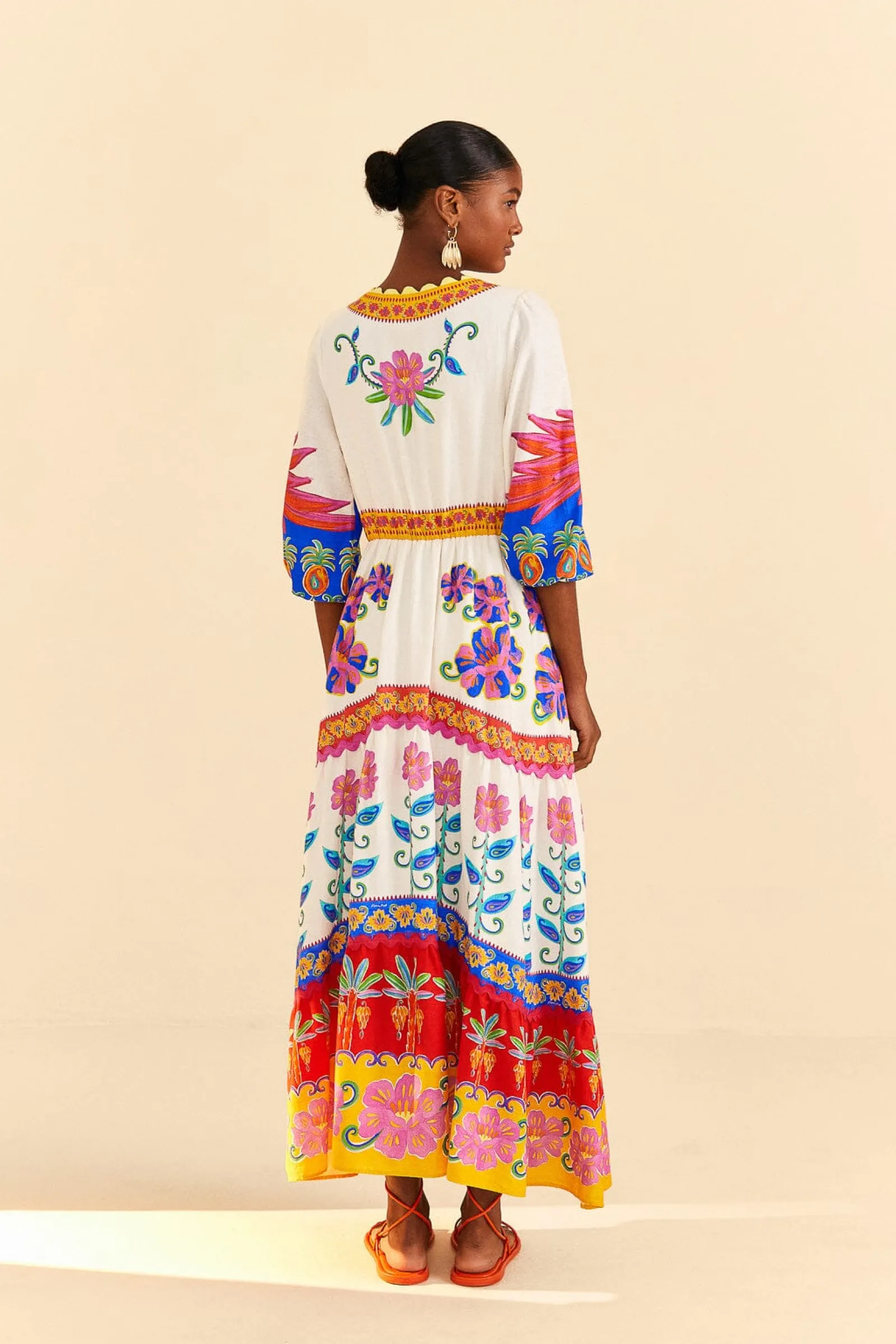 OFF-WHITE VIVID GARDEN MAXI DRESS