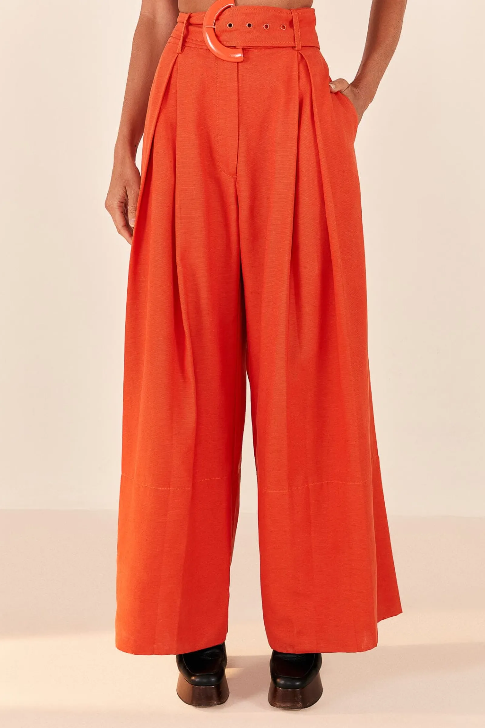 ORANGE TAILORED PANTS