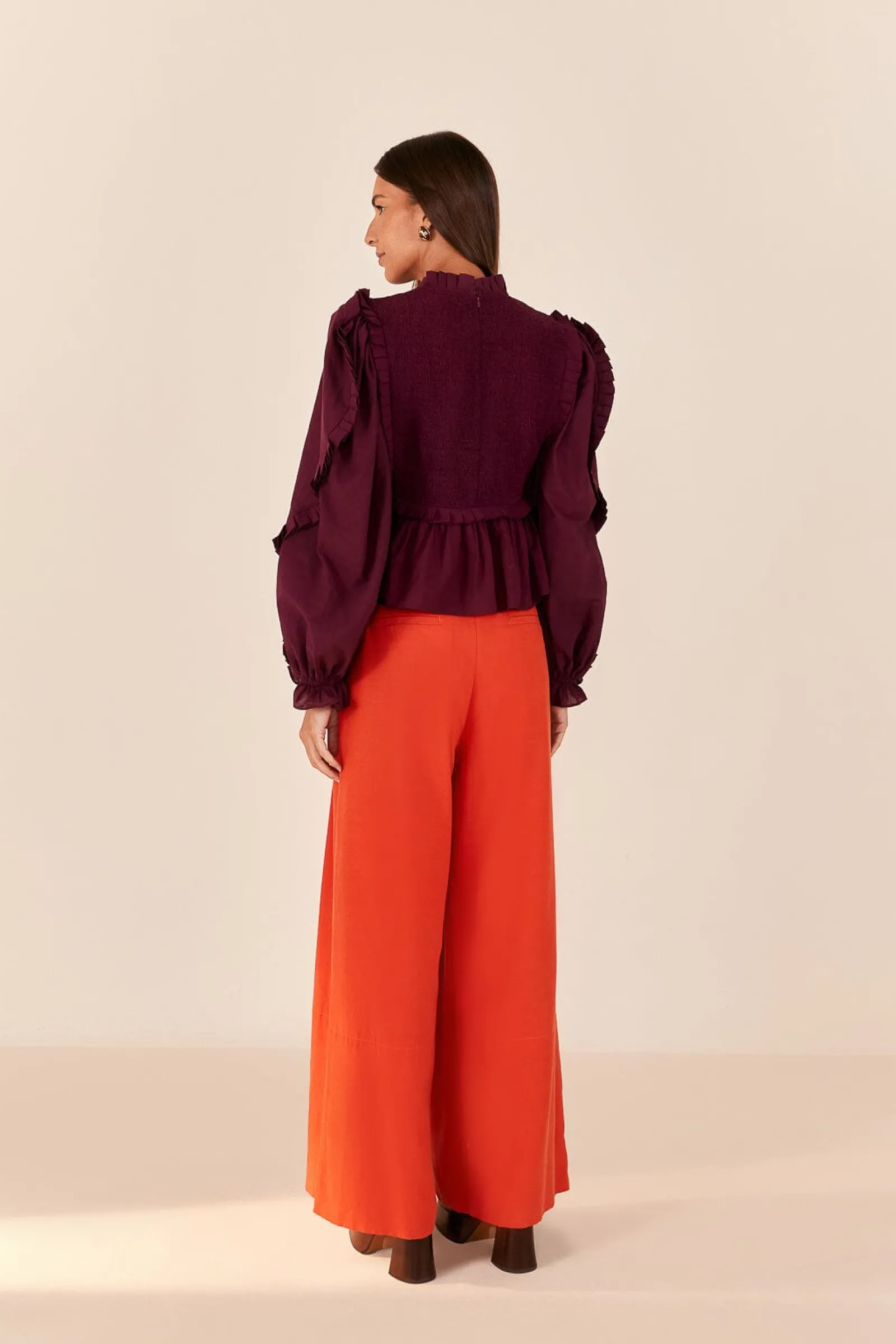 ORANGE TAILORED PANTS