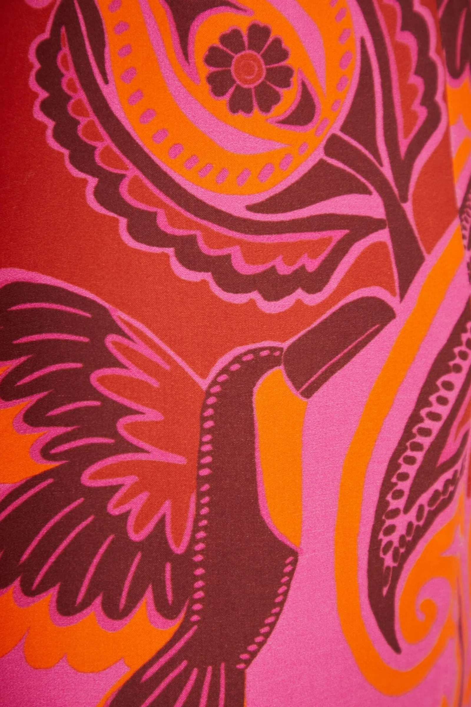 PINK BOLD FLORAL LONG SLEEVE MAXI DRESS