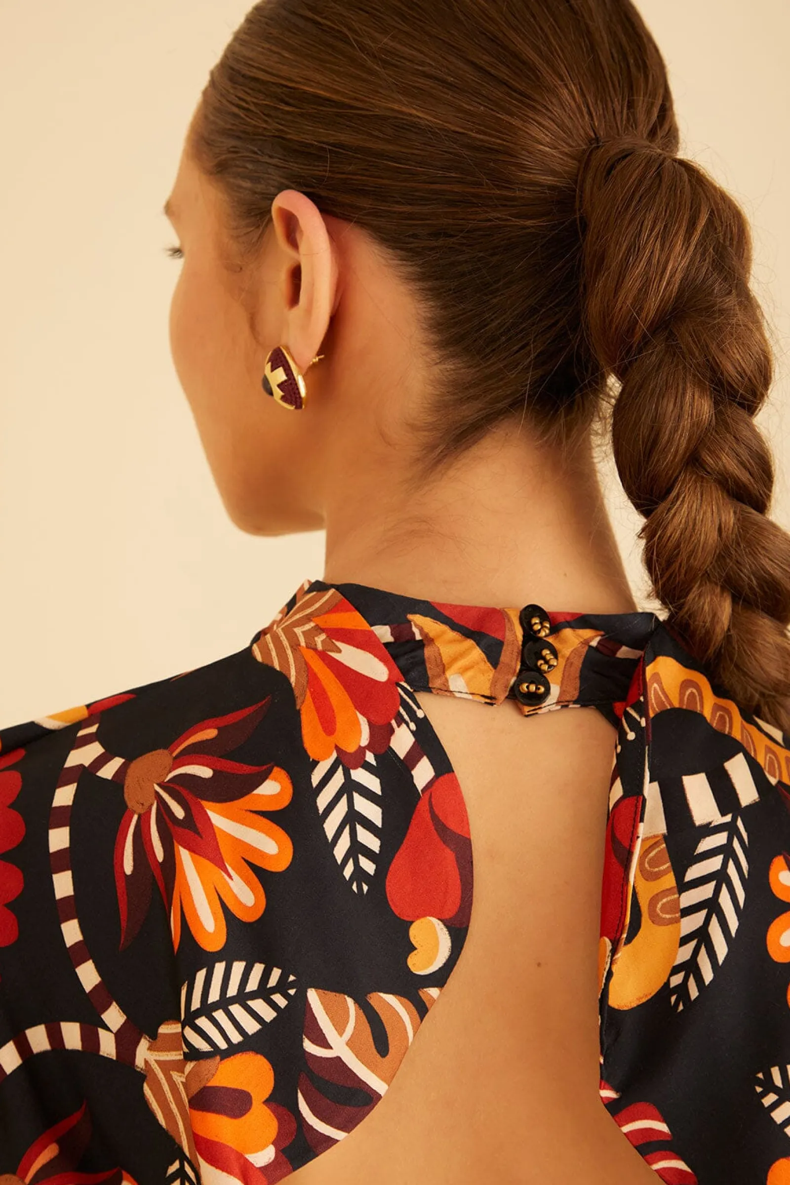 RED NATURE BEAUTY SCARF BACKLESS MIDI DRESS