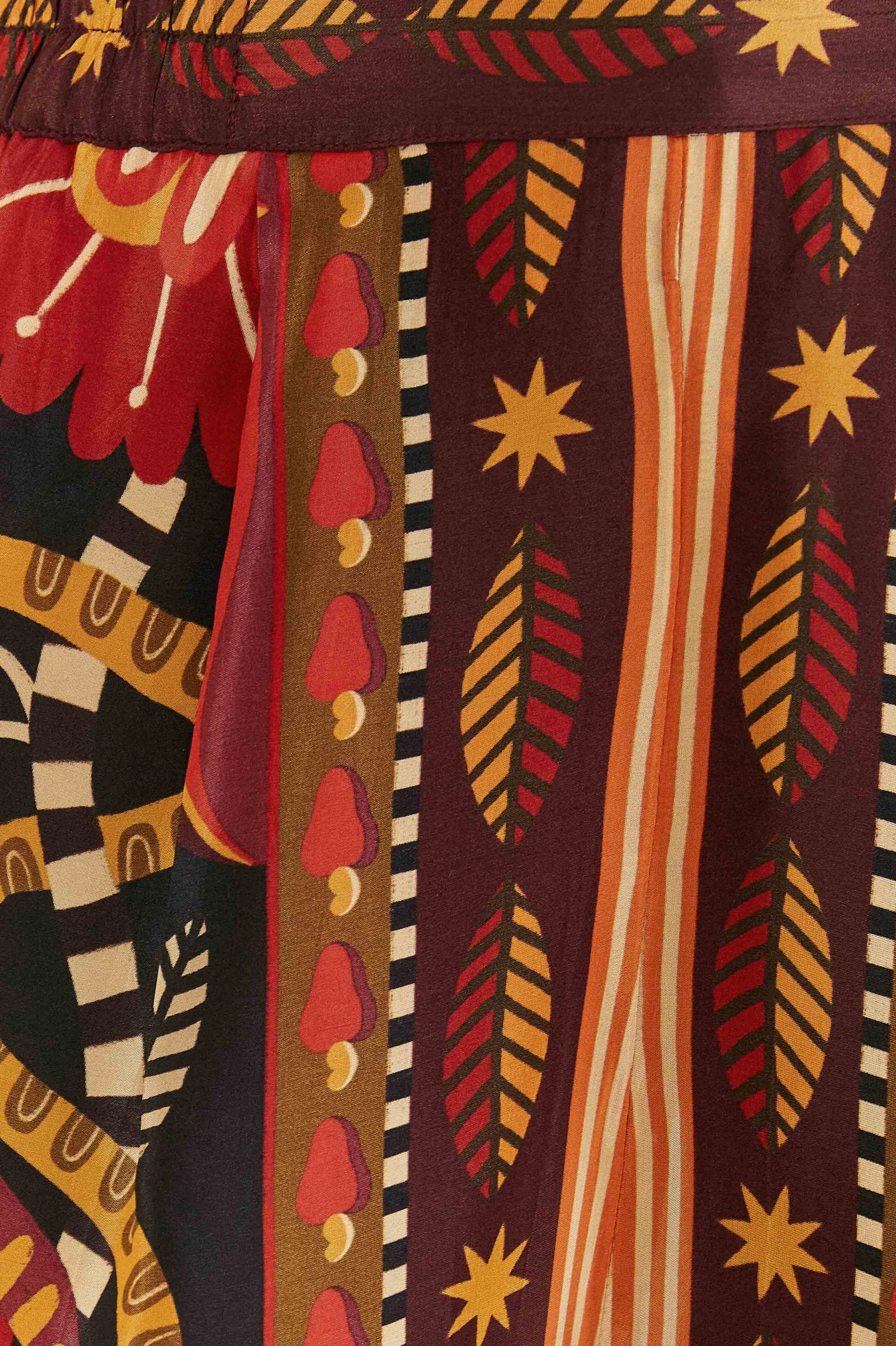 RED NATURE BEAUTY SCARF PANTS