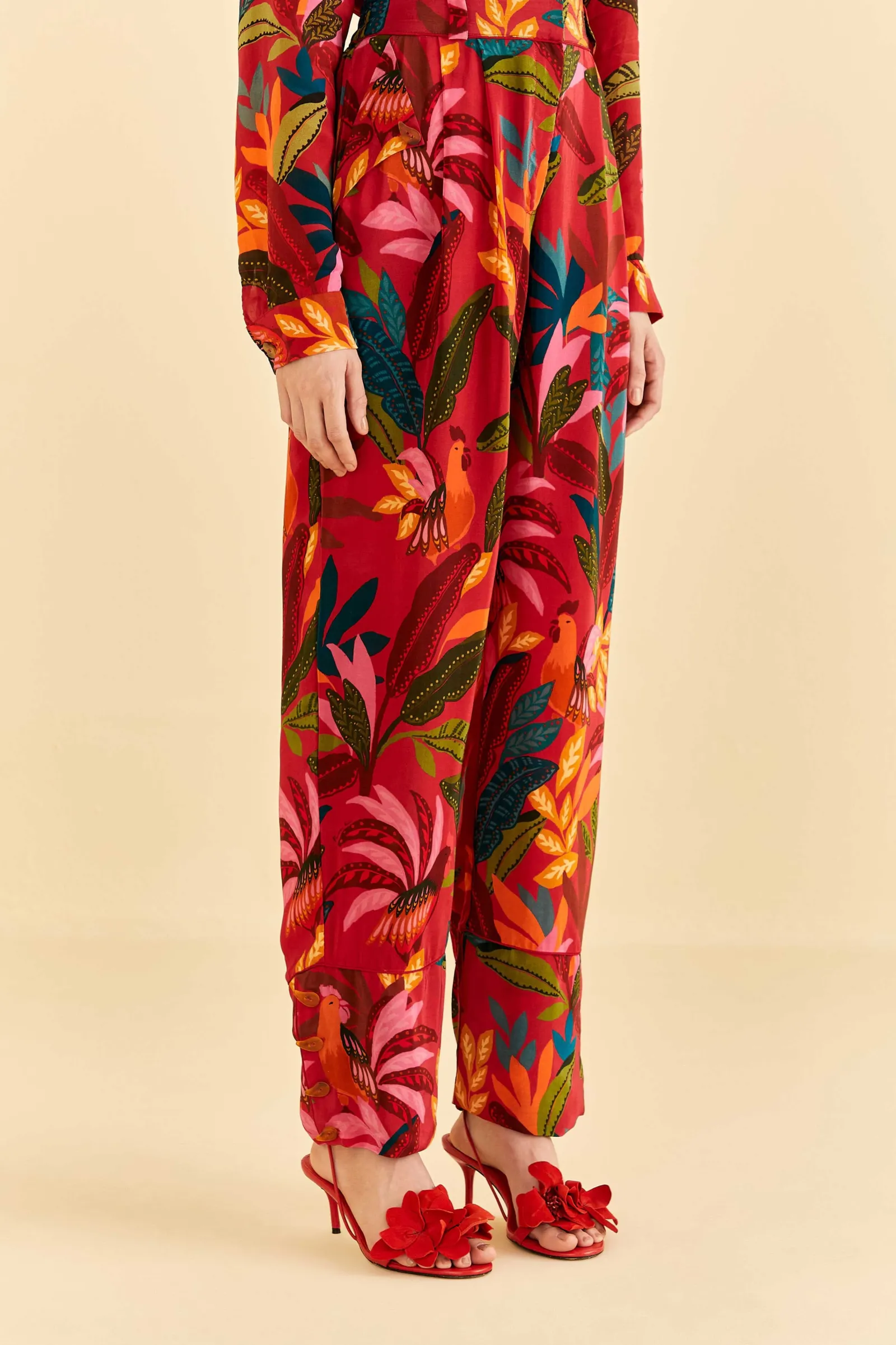 RED ROOSTER LEAVES PANTS