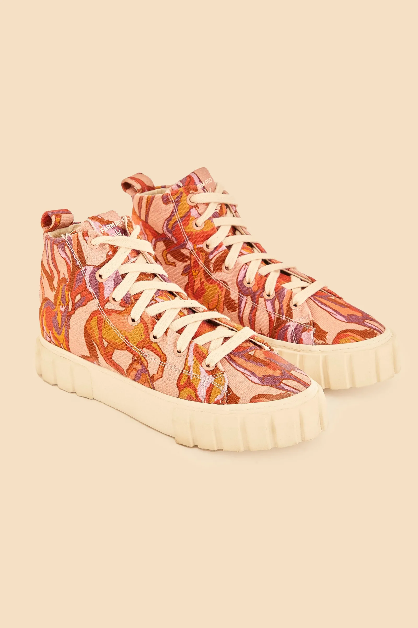  ROSE WILD HORSES FLATFORM SNEAKER