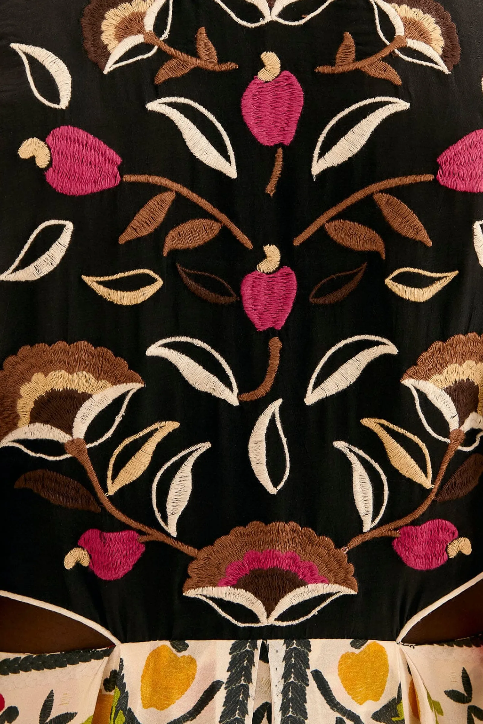 SAND PALMS PARADISE EMBROIDERED CUT OUT MIDI DRESS