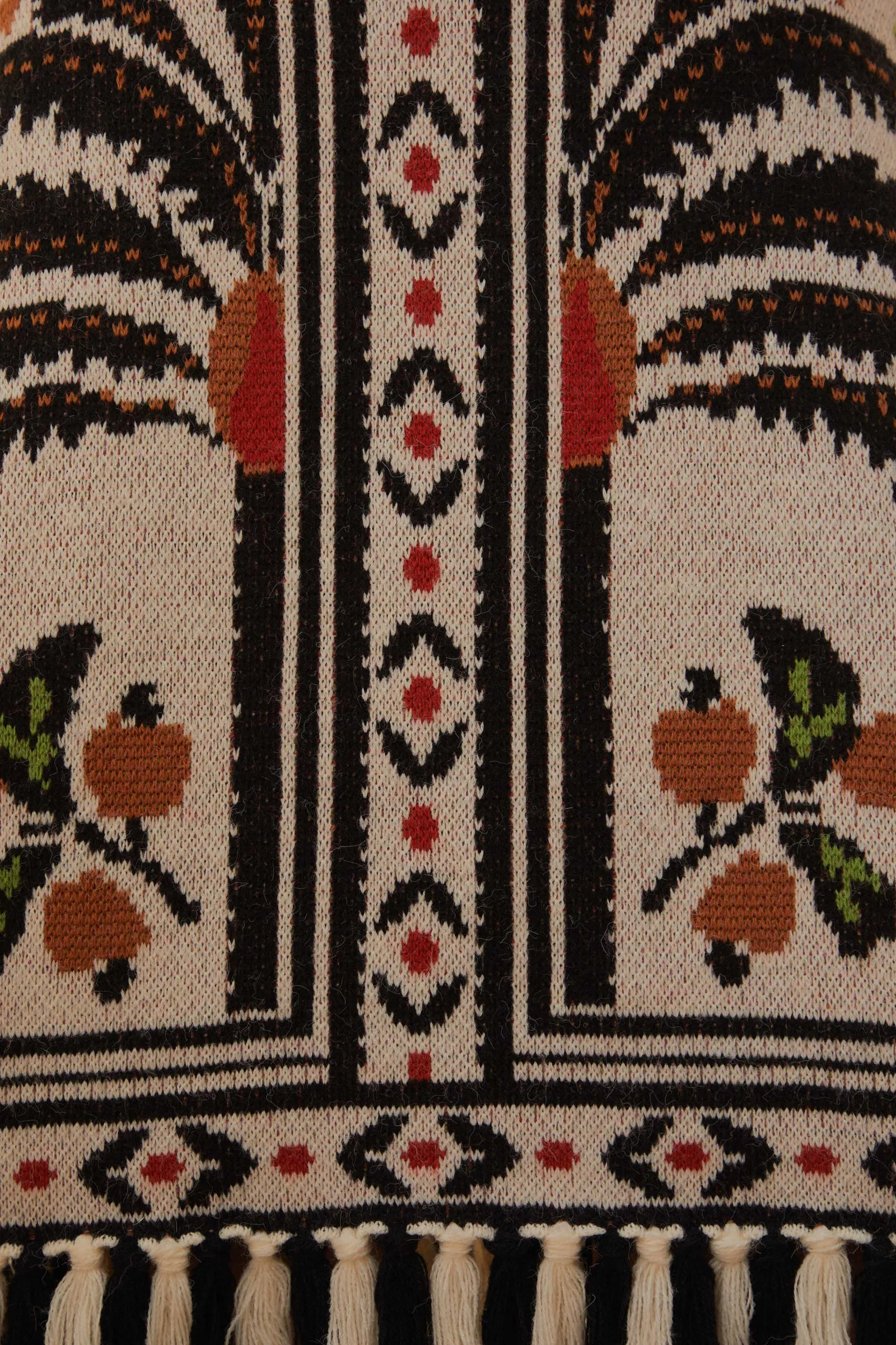 SAND PALMS PARADISE KNIT FRINGE MIDI SKIRT