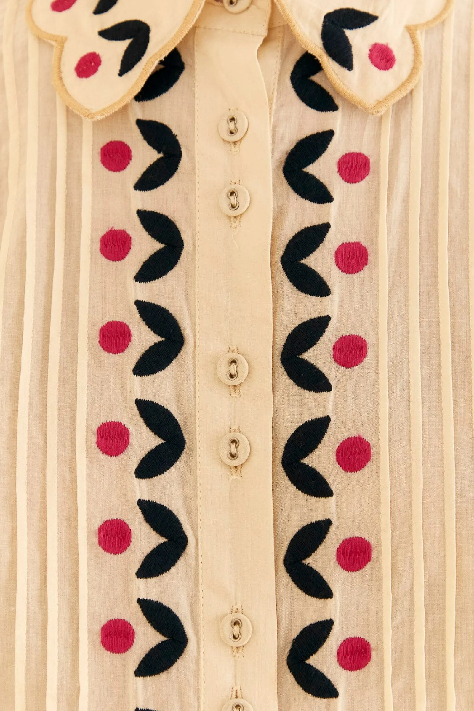 SAND PALMS PARADISE EMBROIDERED BLOUSE