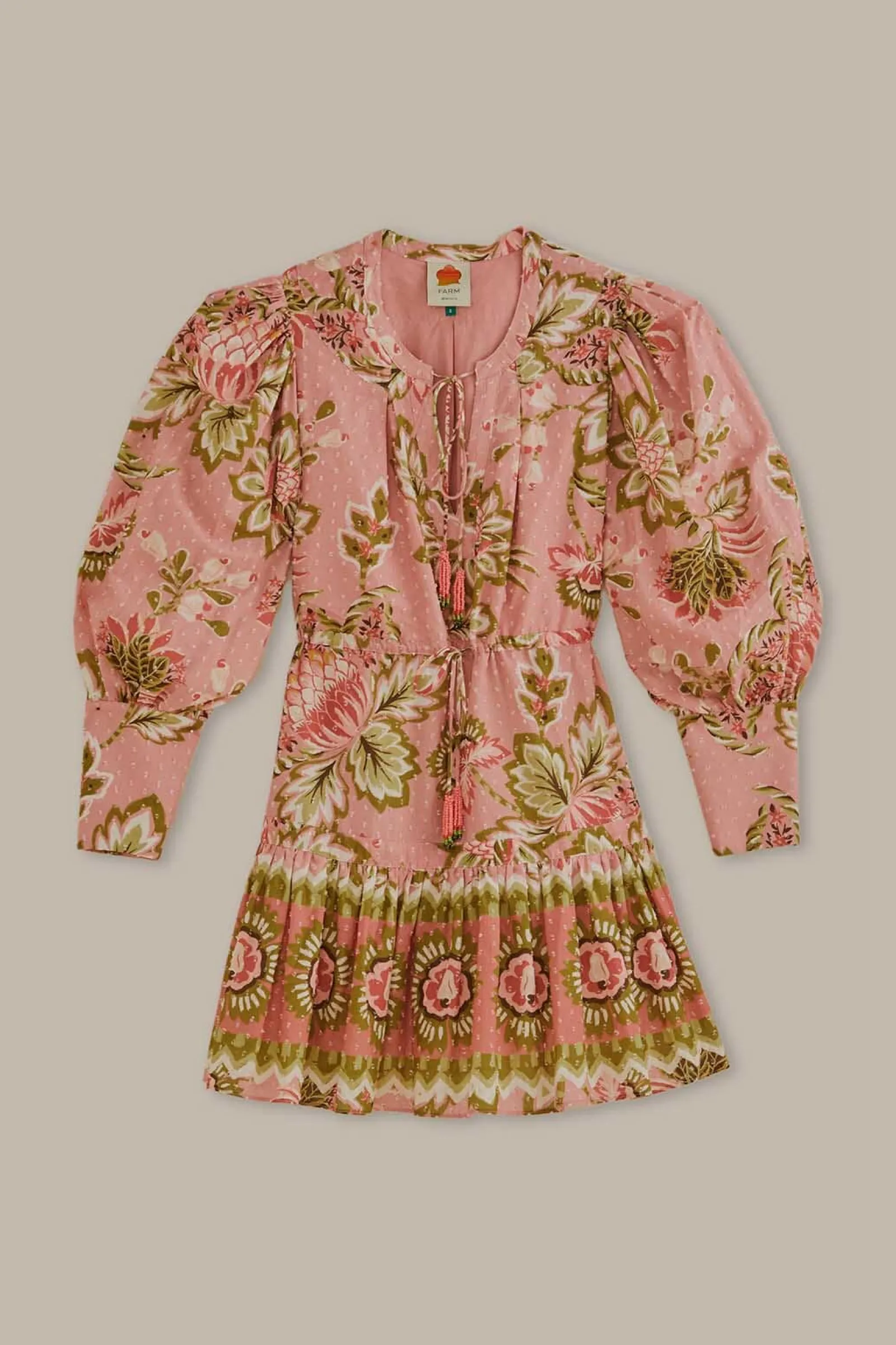 SOFT PINK AURA FLORAL MINI DRESS