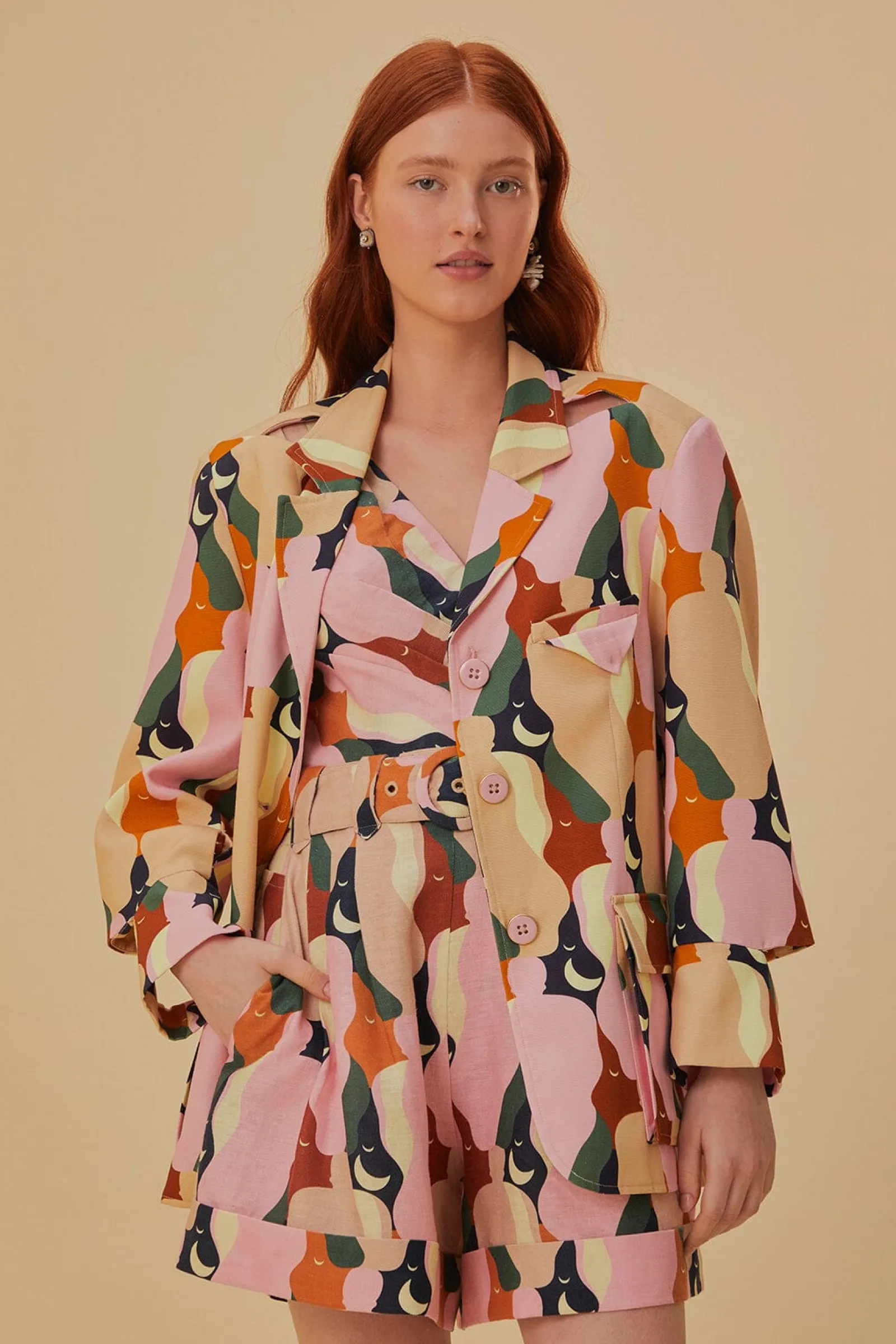  THE KISS MULTICOLOR CUT OUT BLAZER