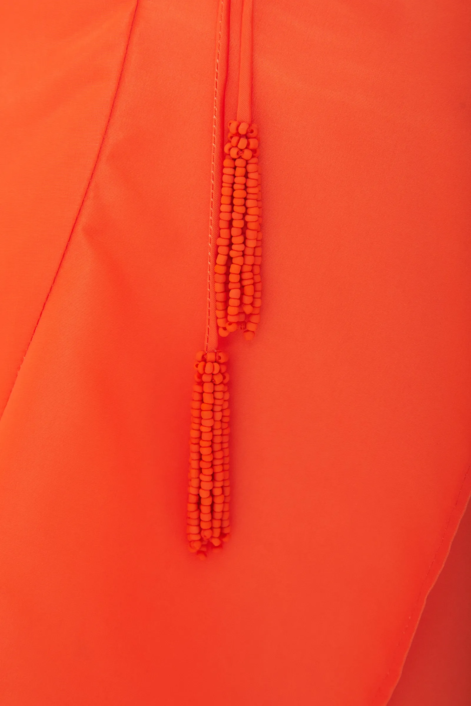 VIVID ORANGE MIDI SKIRT