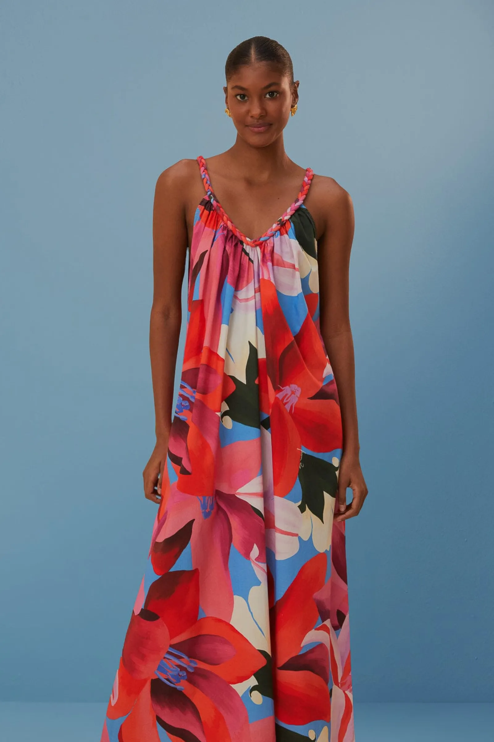  WATERCOLOR FLORAL SLEEVELESS COVER UP