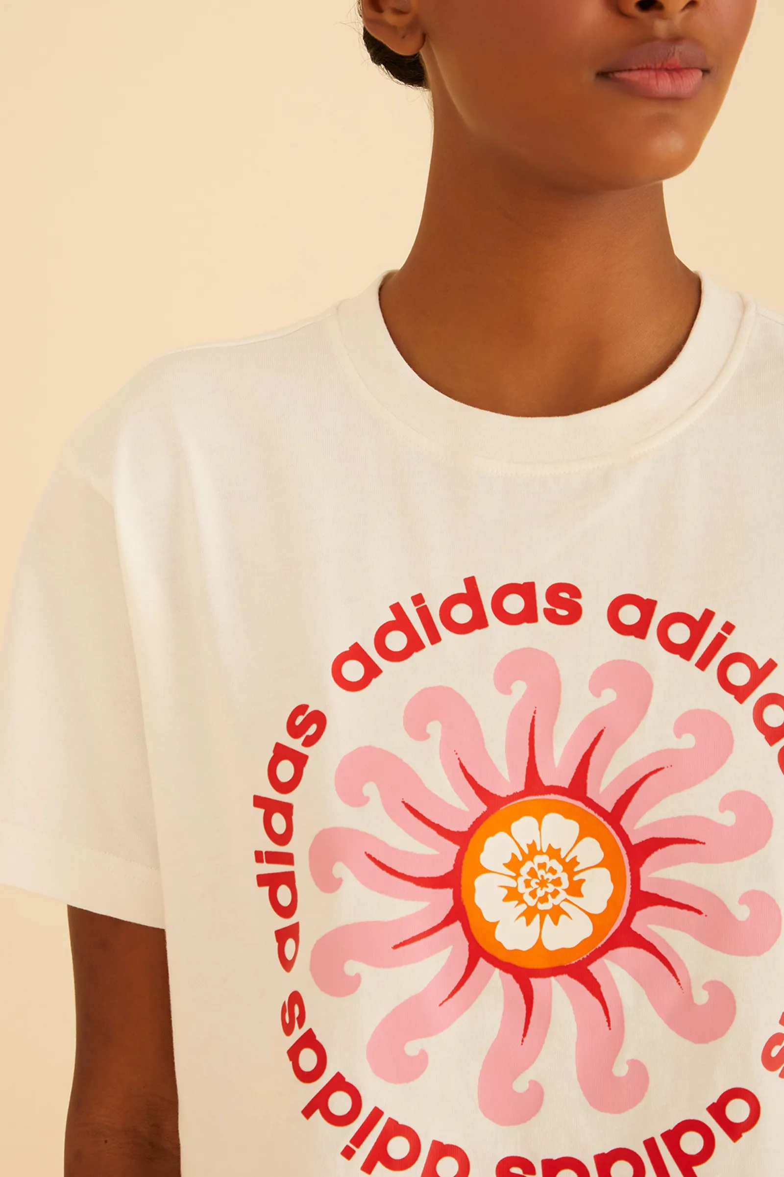 WHITE ADIDAS FARM GFX TEE